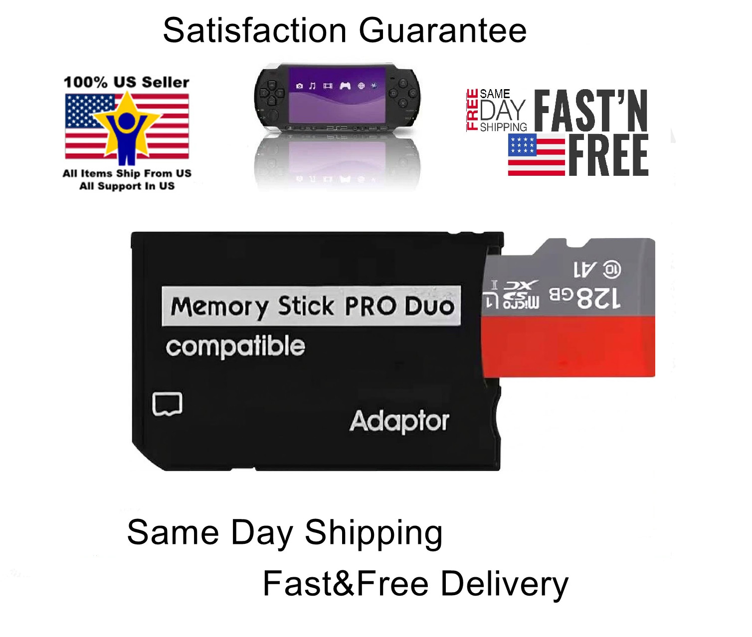 Micro SD to MS Pro Duo Adapter for PSP for Sony PSP 1000 2000 or 3000