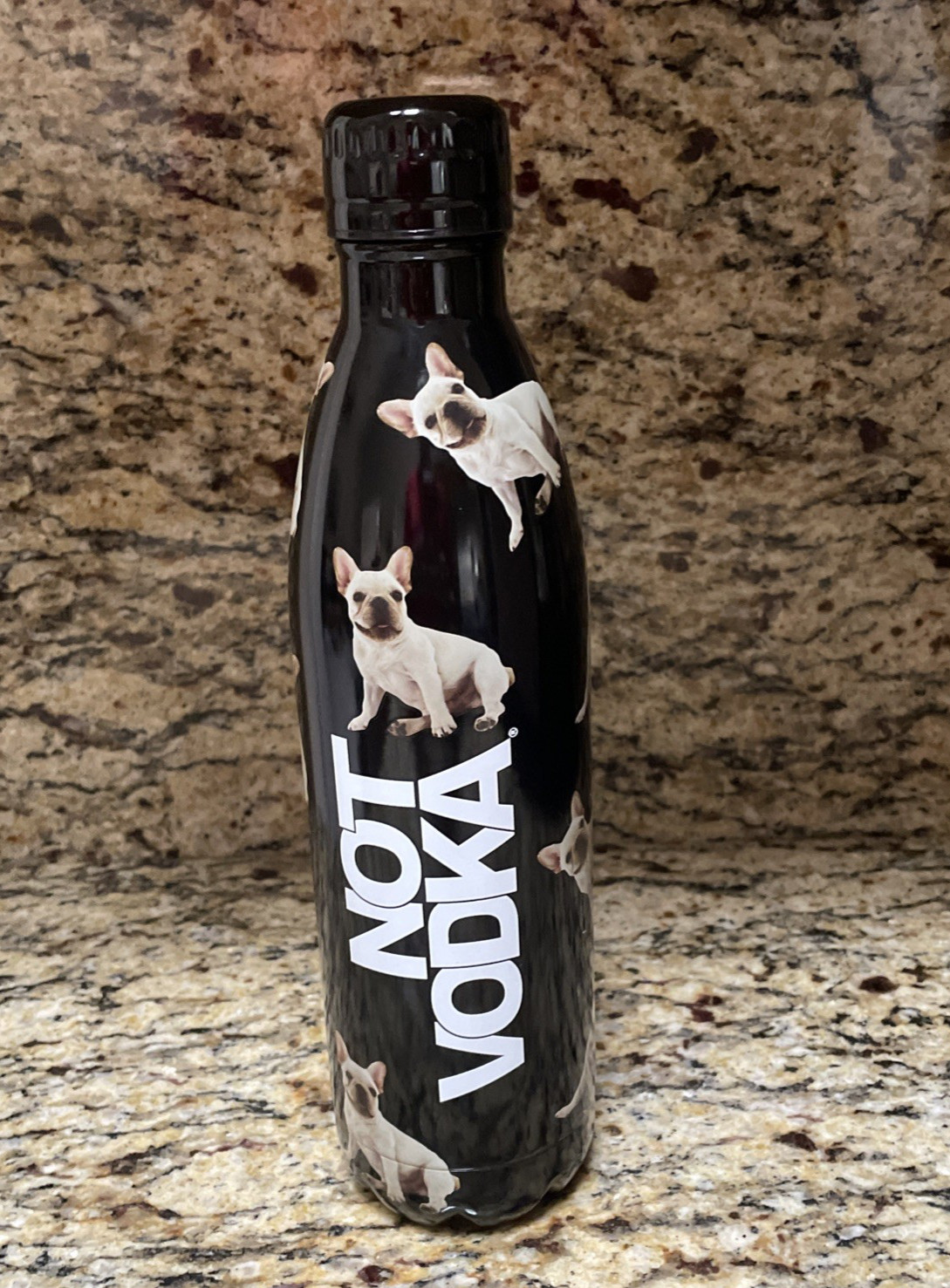 Not Vodka Water Bottle Bulldog  25 Oz Vacuum Insulated Stainless Steel