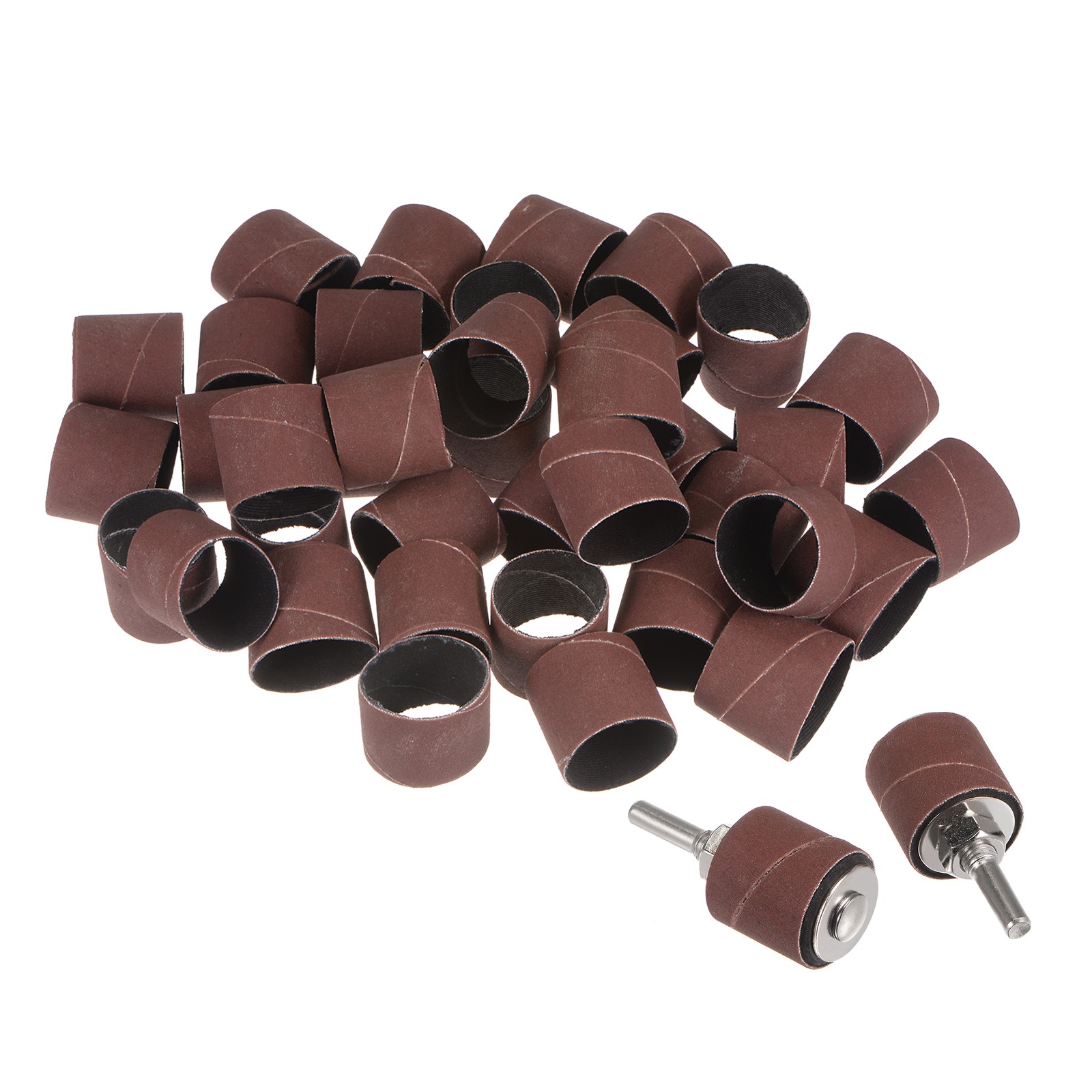 50 Pcs 1 Inch Sanding Sleeves Set 400 Grit with 2 Pcs 6mm Mandrels