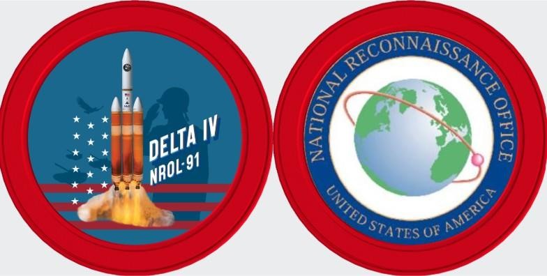 DELTA IV HEAVY NROL-91 VEHICLE SPACE MISSION TOKEN MEDALLION COIN
