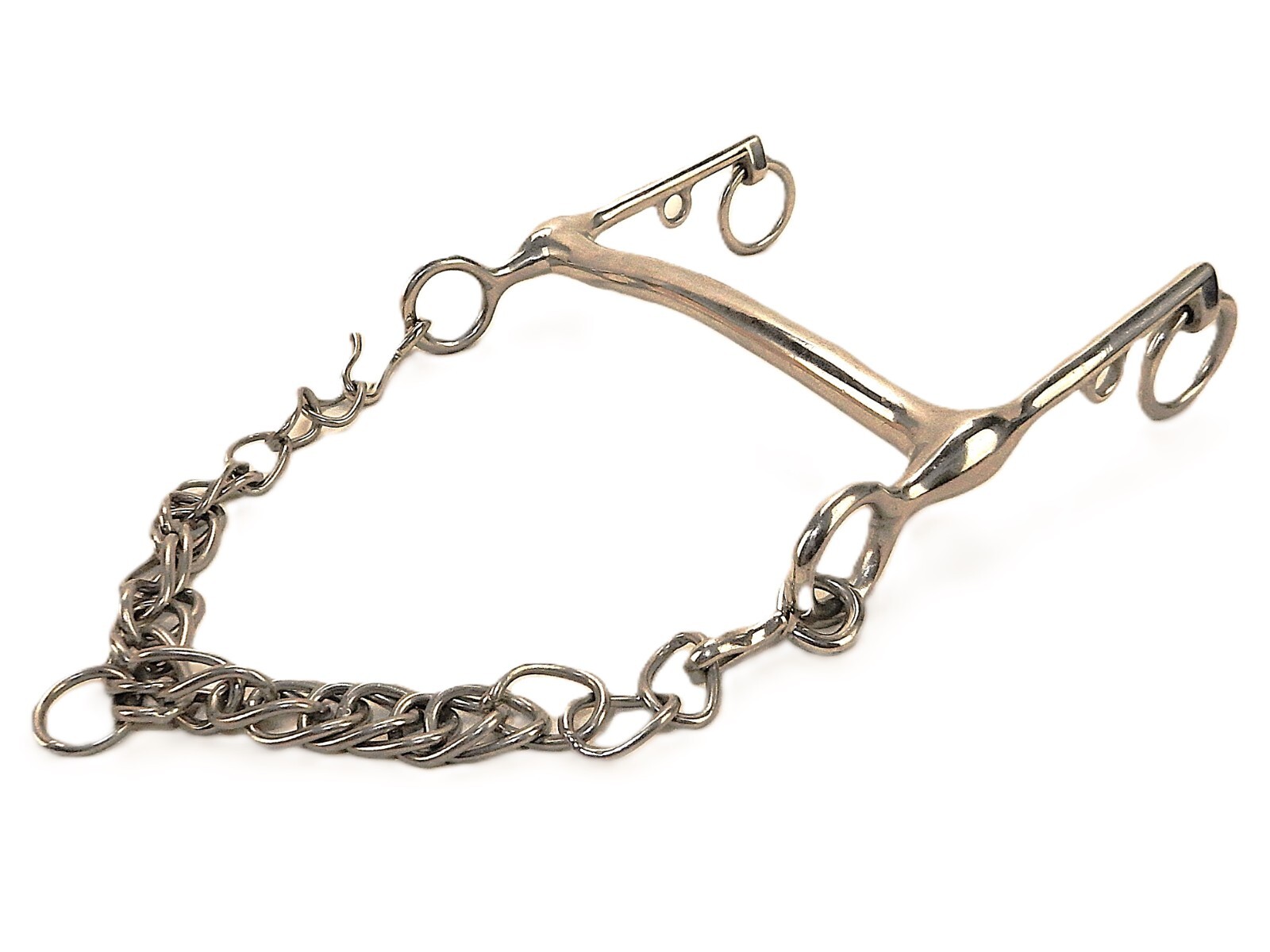 6" Large Horse Bit w Curb Chain, Stainless Steel #H-21