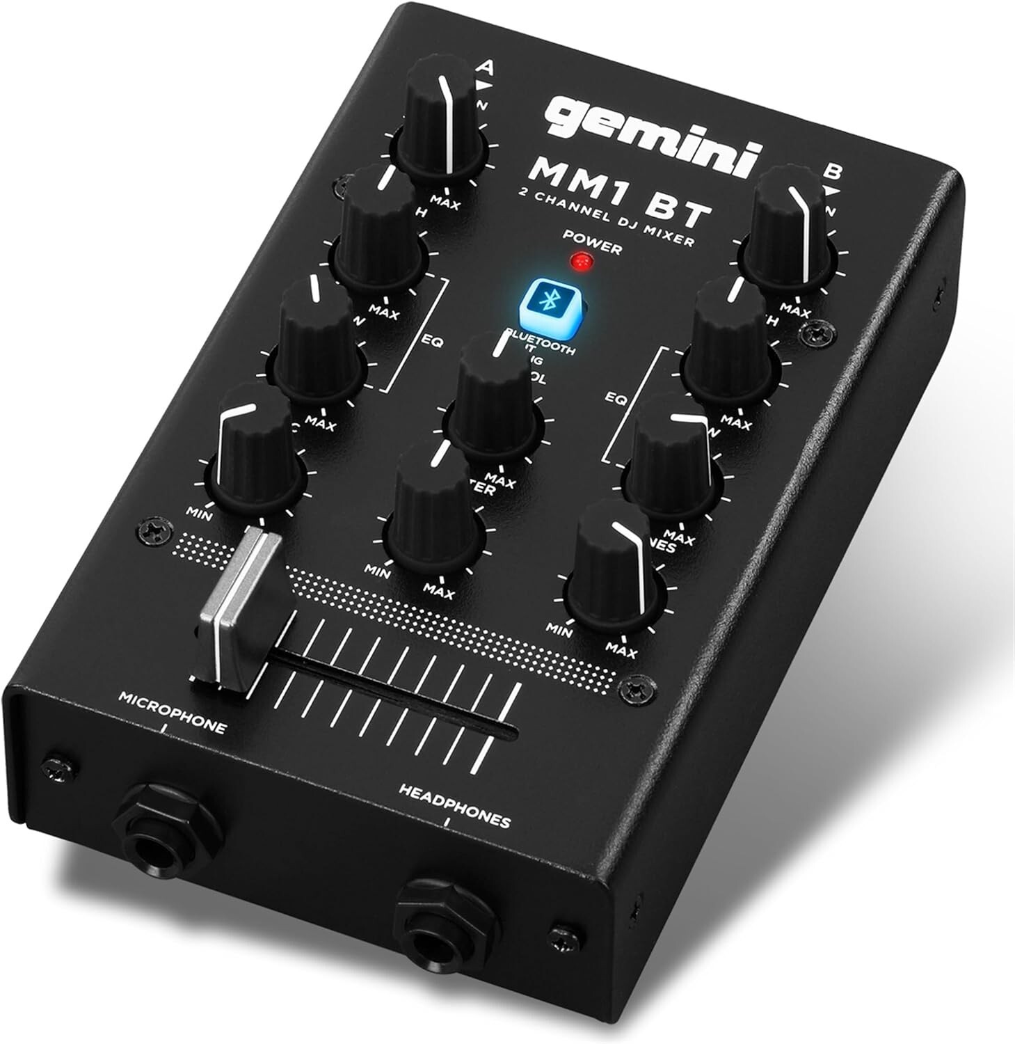 Professional Portable Bluetooth DJ Mixer – 2-Channels with Precise Control