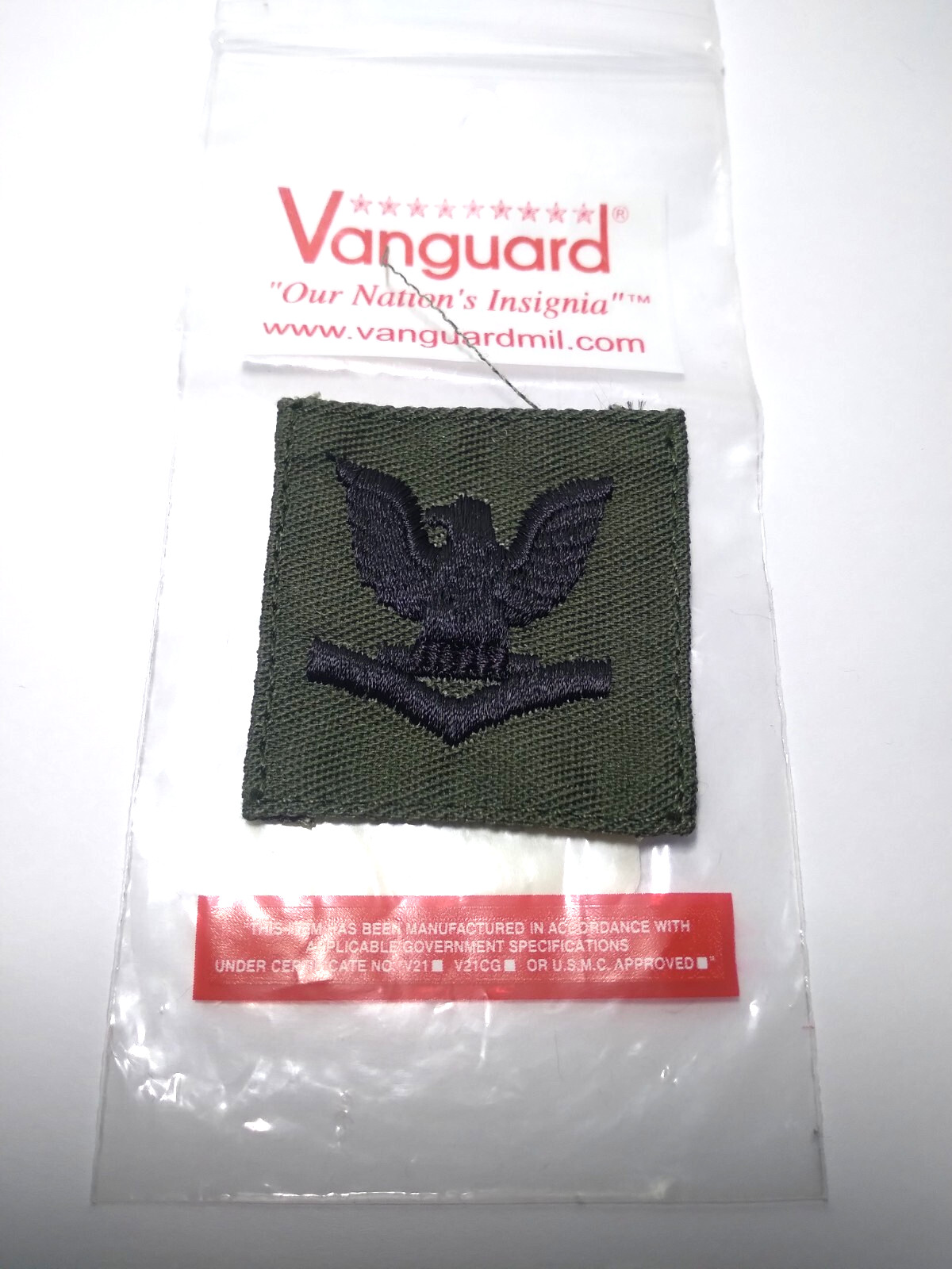 US Navy 3RD CLASS Petty Officer E-4 Patch Vanguard NEW