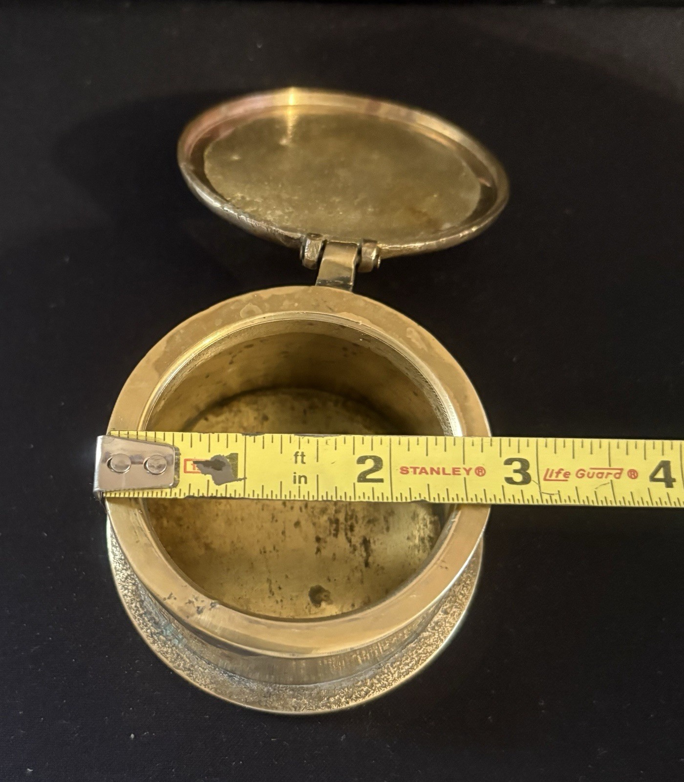 Metrometer Co. Trident Water Meter Lidded Brass Trinket Box