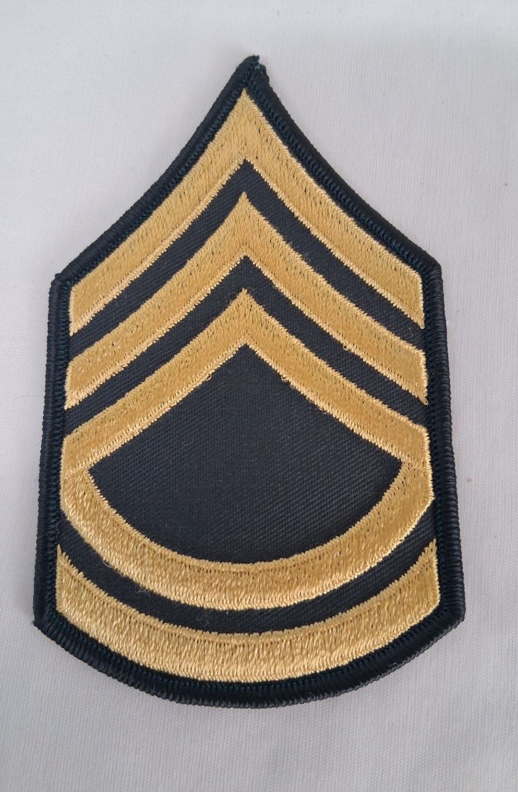 U.S.  Army E-7 Sergeant First Class Rank Patch OD Green Vietnam Era 3" x 5" NOS