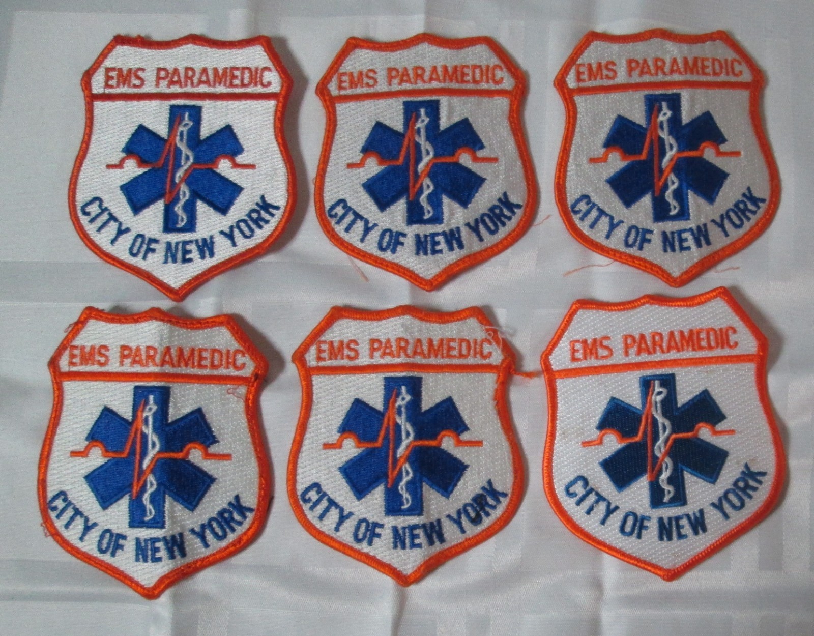 Lot of 6 City Of New York EMS Paramedic Patch Patches FDNY