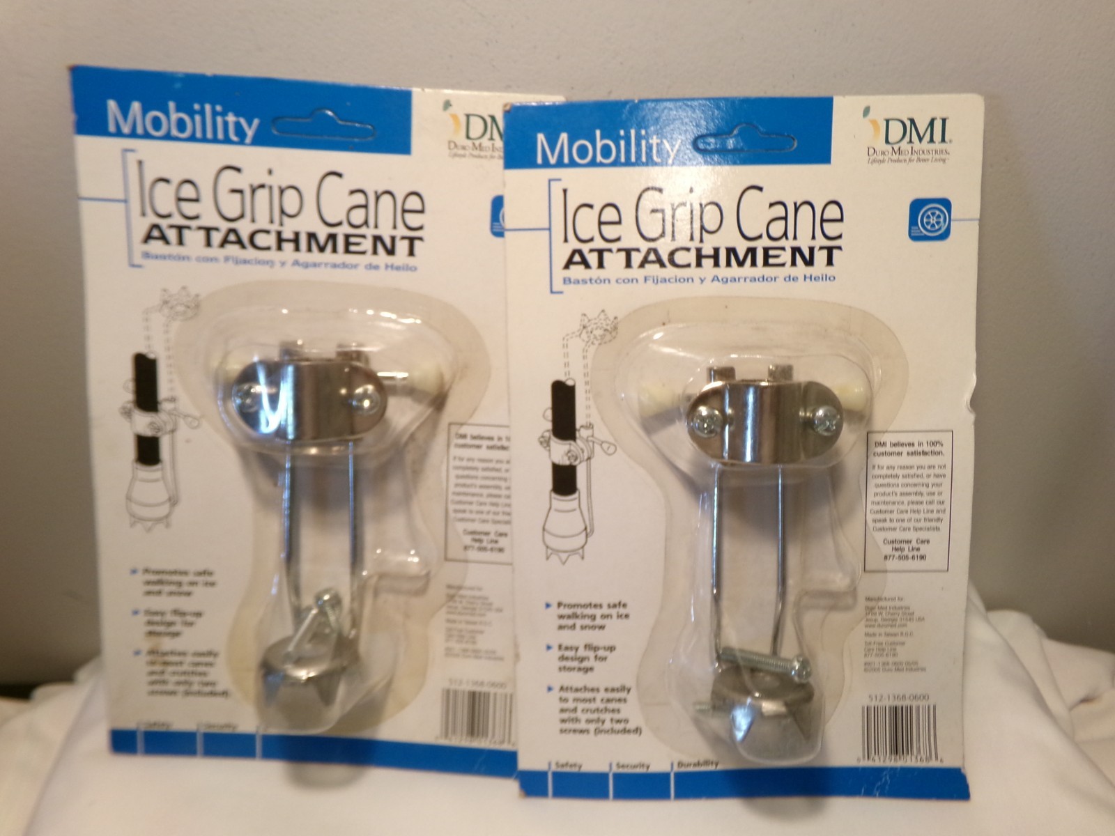 2 DMI Mobility Ice Grip Cane Attachments