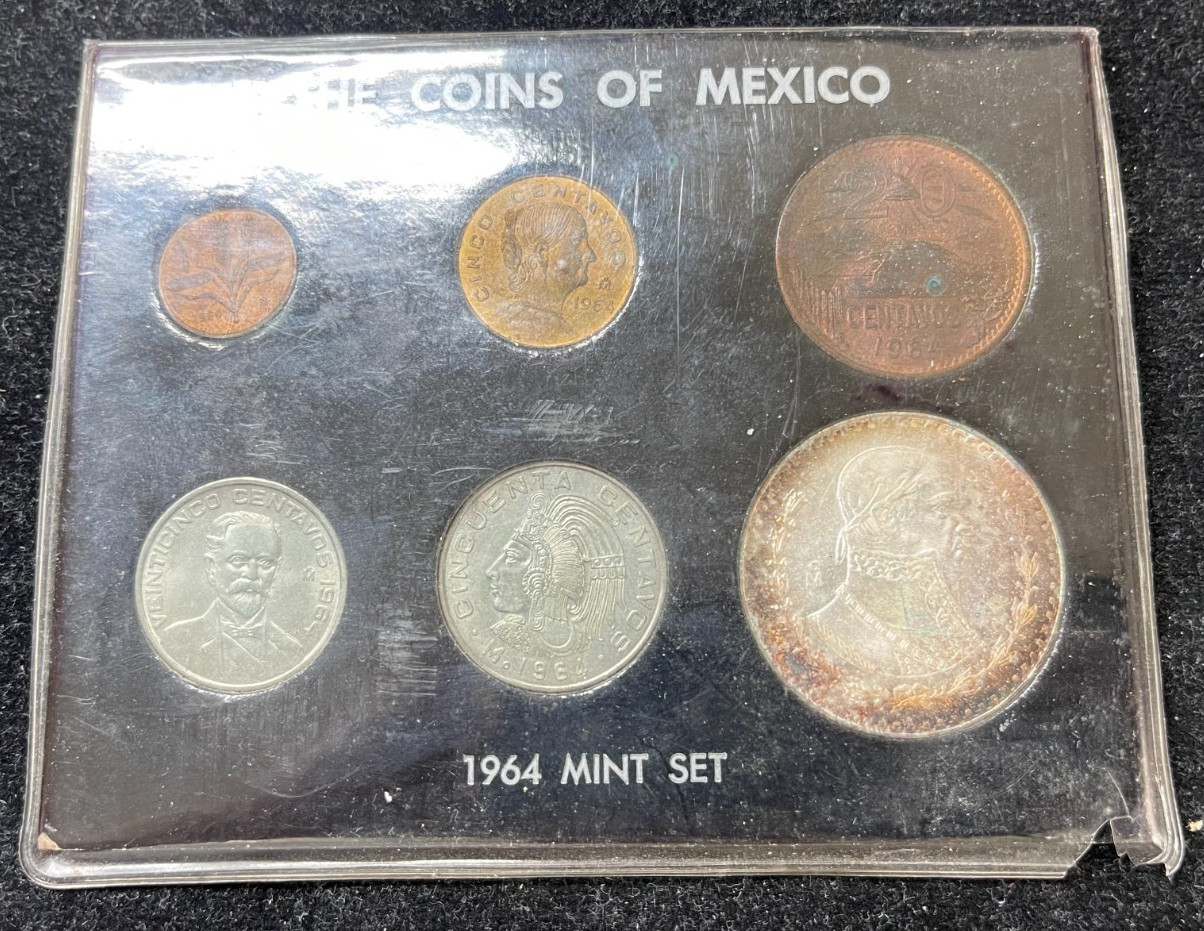 1964 Mexico 6 Coins Mint Set