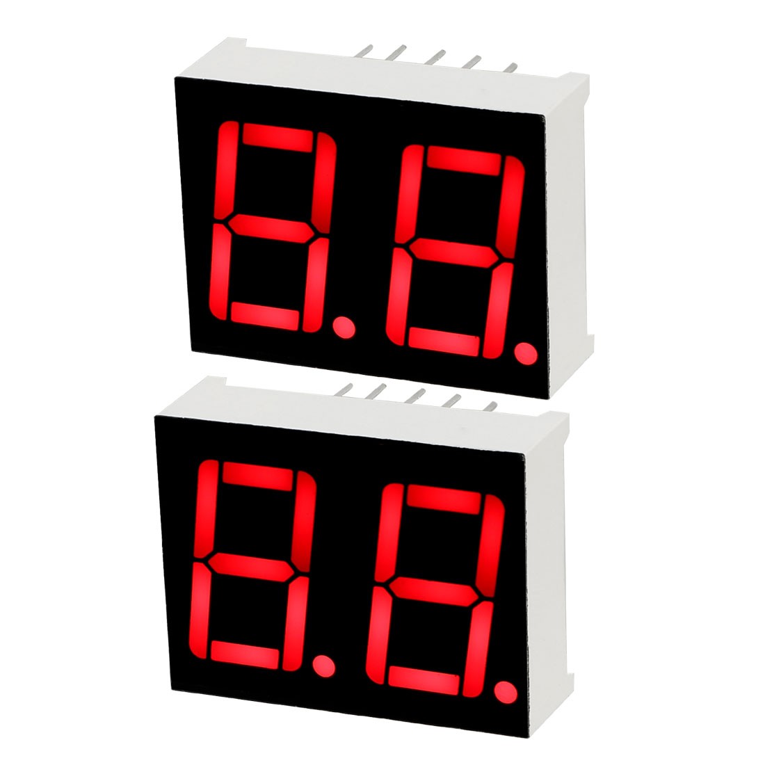 Common Cathode 10 Pin 2 Bit 0.98 x 0.75 x 0.31 Inch 0.55" Red LED Display 2pcs