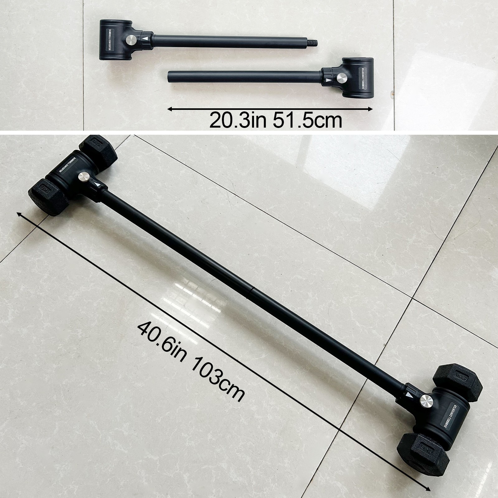Upgrade Split Dumbbell Barbell Converter Bar Adjustable Capacitry Gym Strength