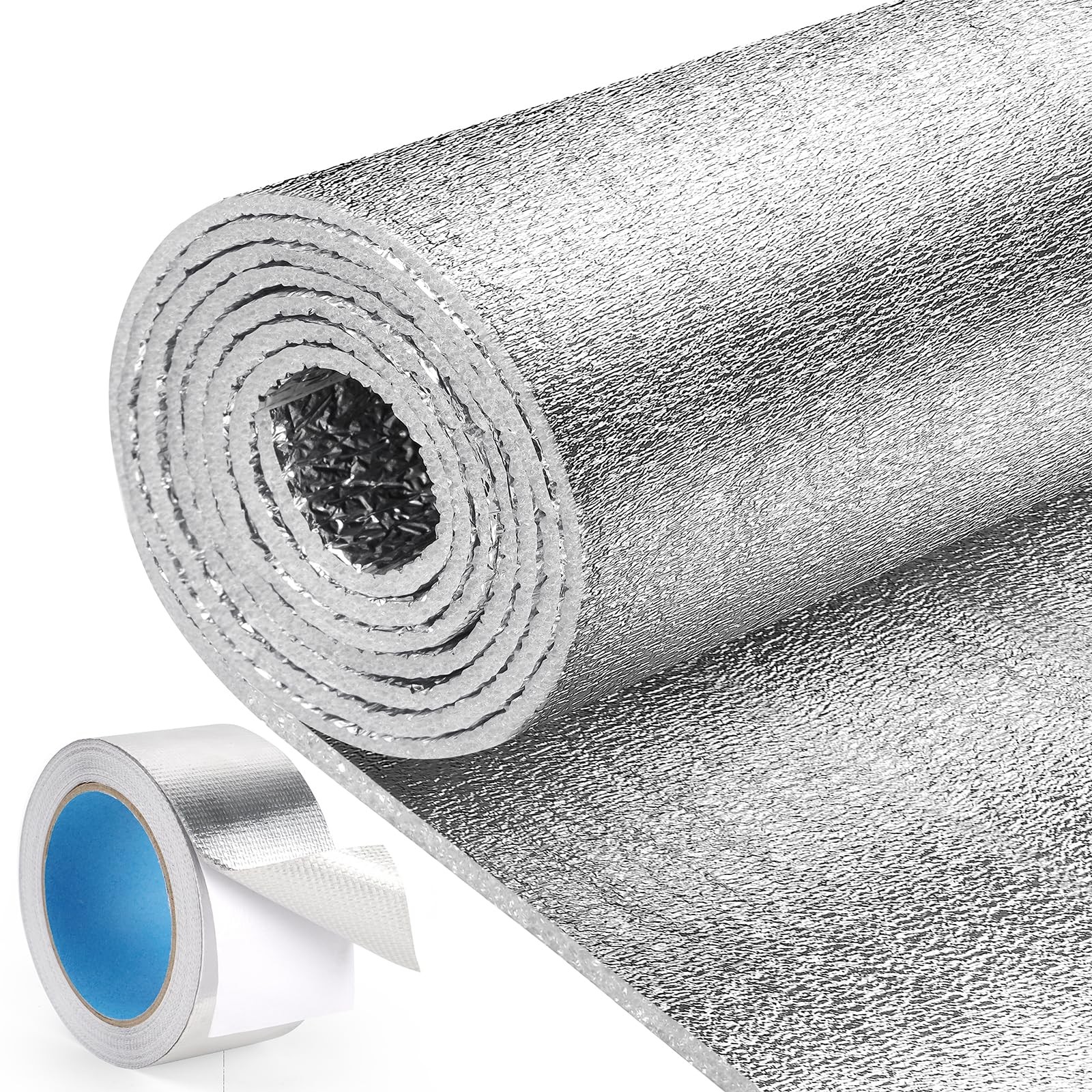 Reflective Window Insulation Roll 24 Inch x 10ft Aluminum Foam Core Barrier