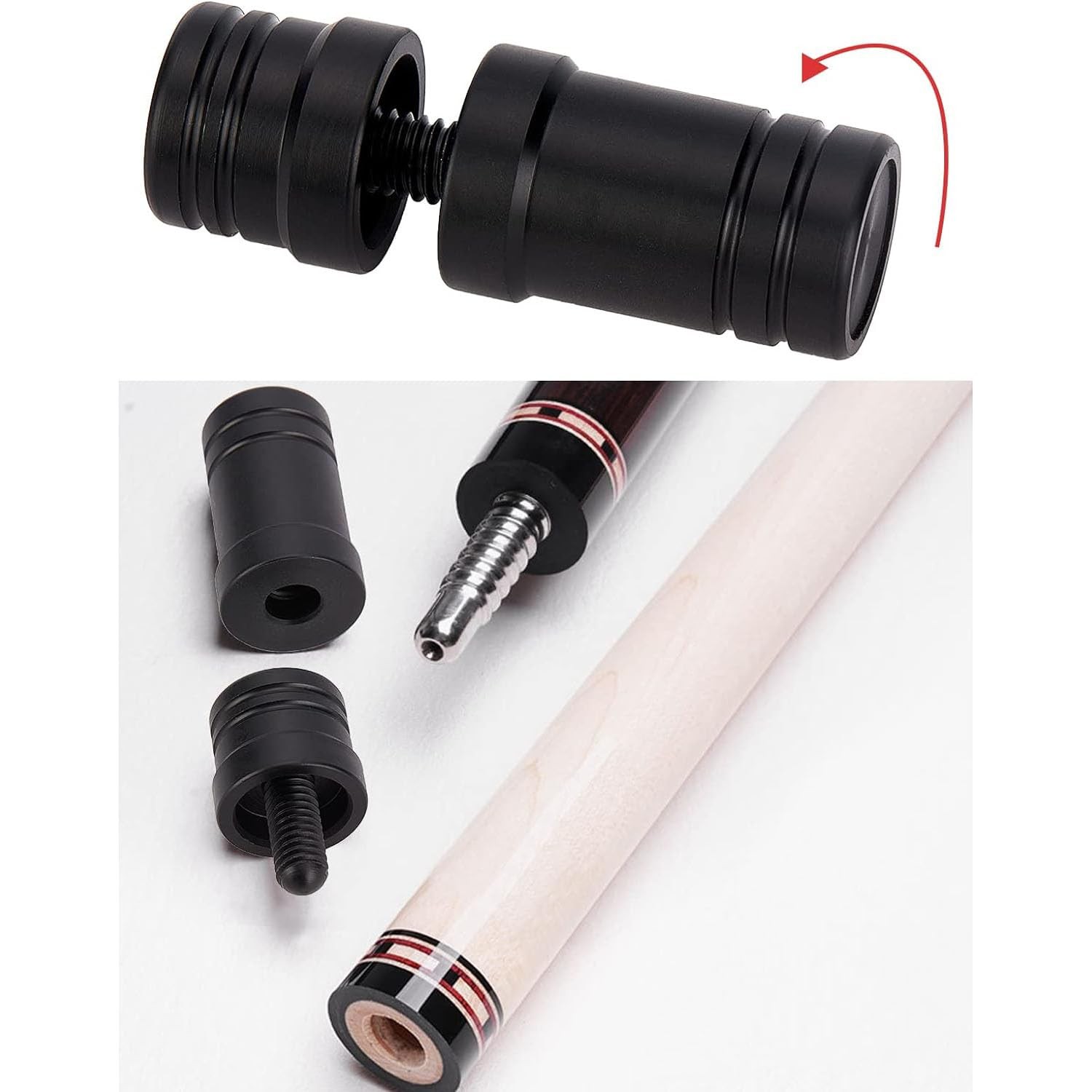 DGBRSM 5/16 x 18 Black Stick Joint Protector Pool Thread Cap Black...