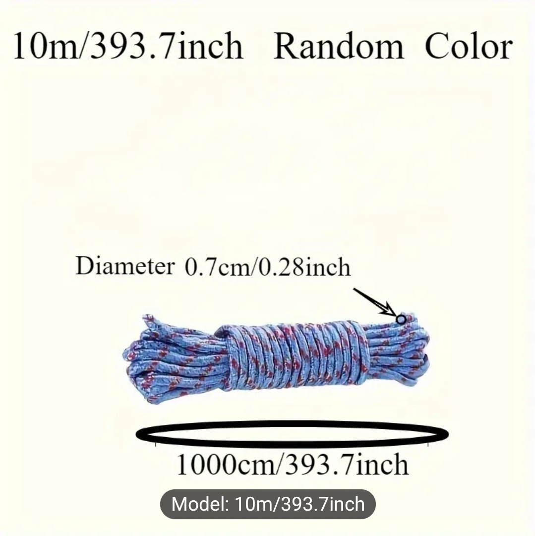 50pc Multifunctional Nylon Rope Non-slip And Windproof Rope 32ft