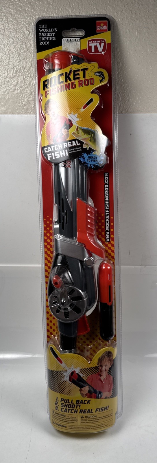 NEW Goliath Rocket Fishing Rod Kids Tangle-Free Casting Pole Ready to Fish  2015