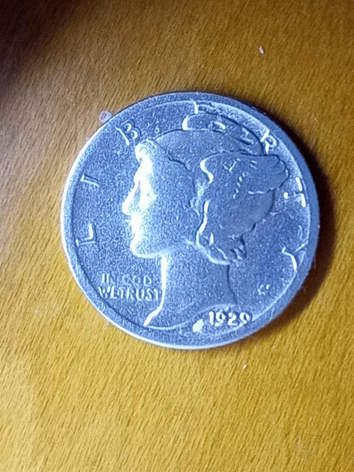 1929 S Mercury Dime #1, Moderate Wear, Great Luster