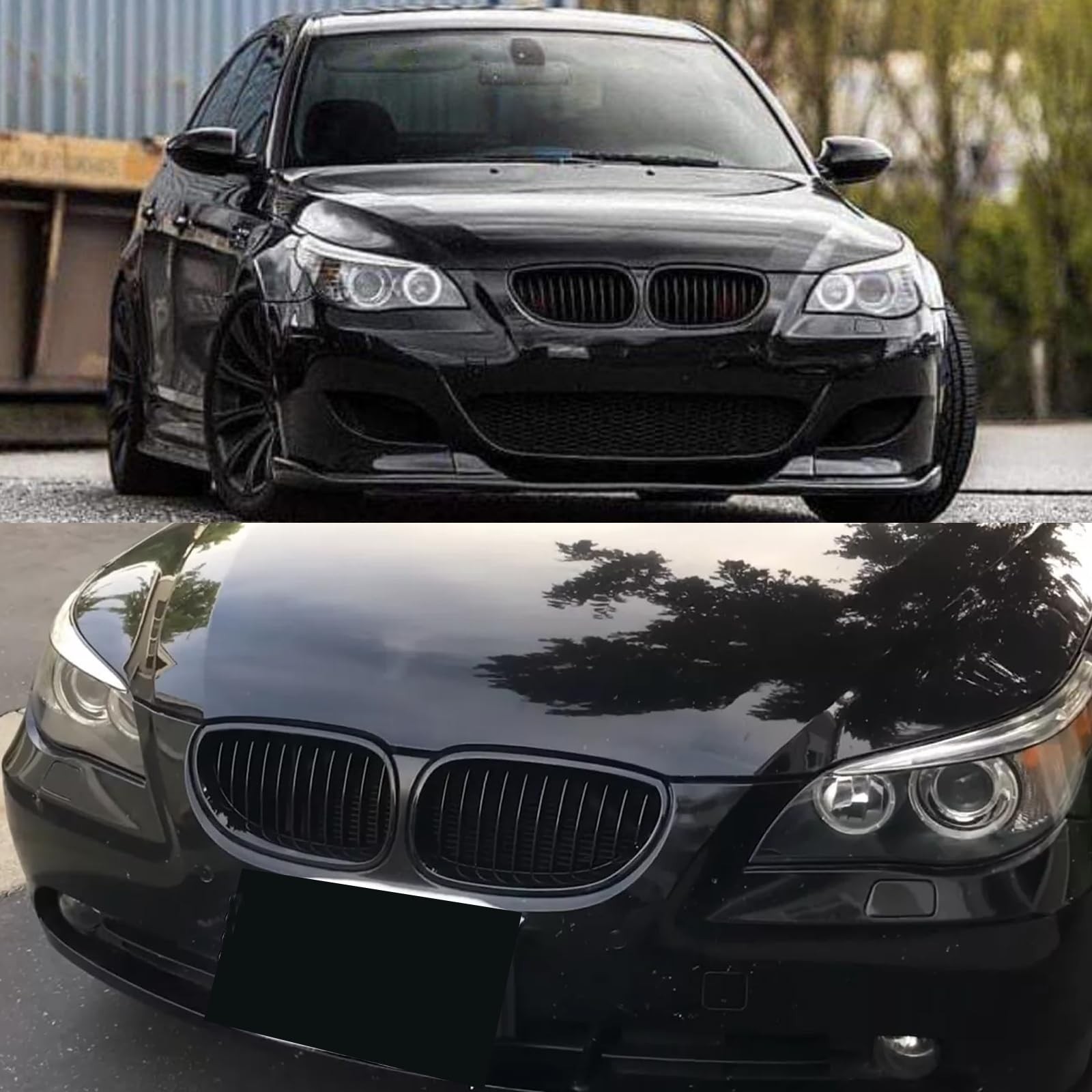 KHK Front Grill Compatible with BMW 5 Series E60 2003-2009 525i 528i 530i 535...