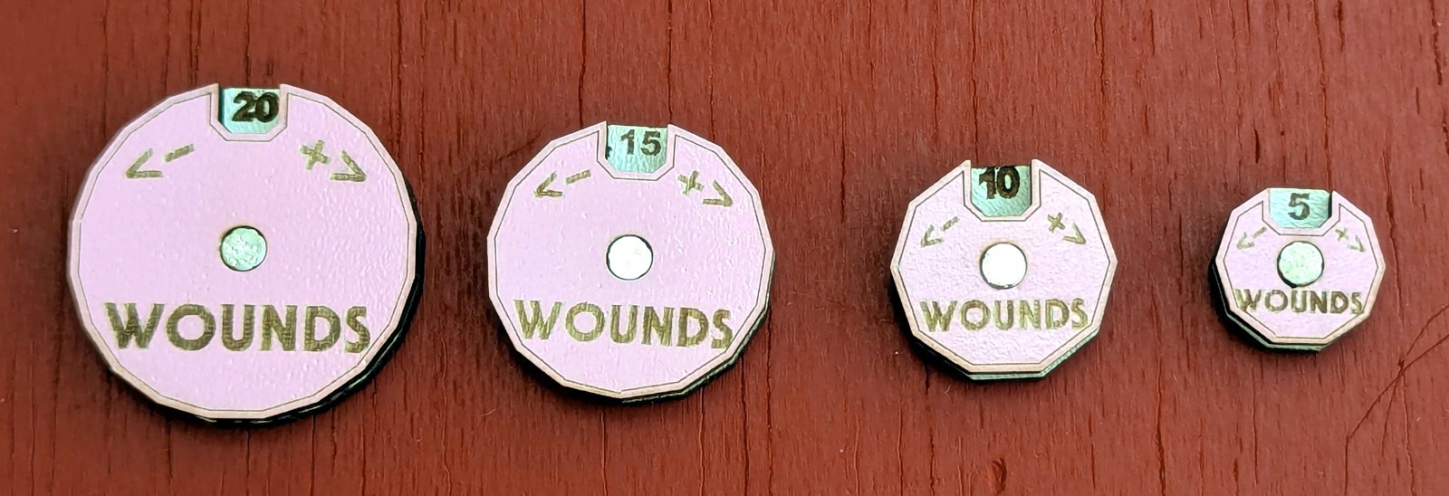 Kill Team Battle Tracker & Wound Counters Warhammer 40k Tabletop Set Colours