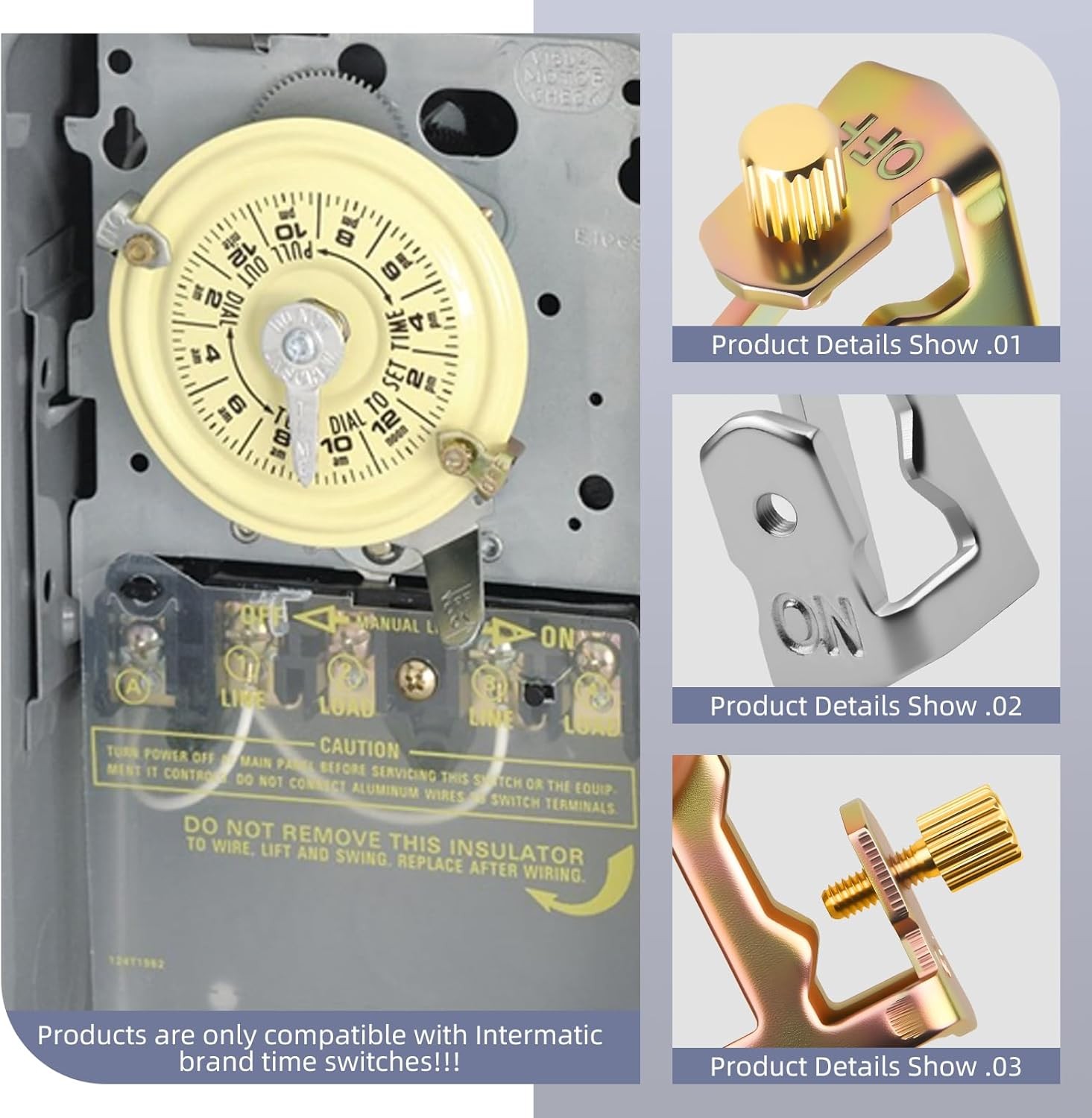 10-Pack Pool Timer On Off Clips - Time Switch Replacement Compatible with Interm