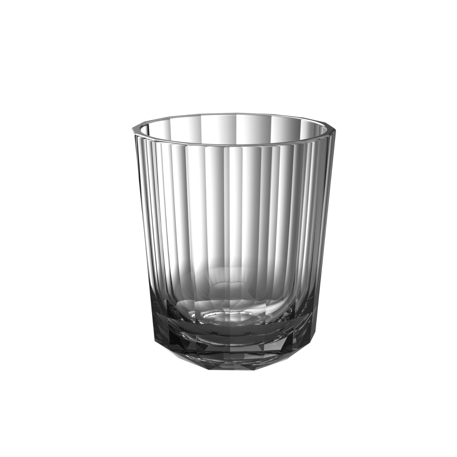QG 15 oz Acrylic Plastic Rock Glass w/ Diamond Base Tumbler Set of 6 Smoke Grey