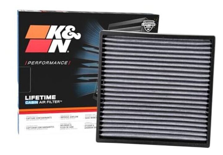 LIFETIME Cabin Air Filter - Premium Washable - Clean Air for Your Cabin: VF2001