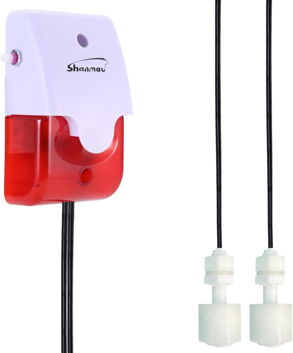 High / Low Water Level Sensor Detector Alarm 120 Db Red Strobe Siren Adjusta...