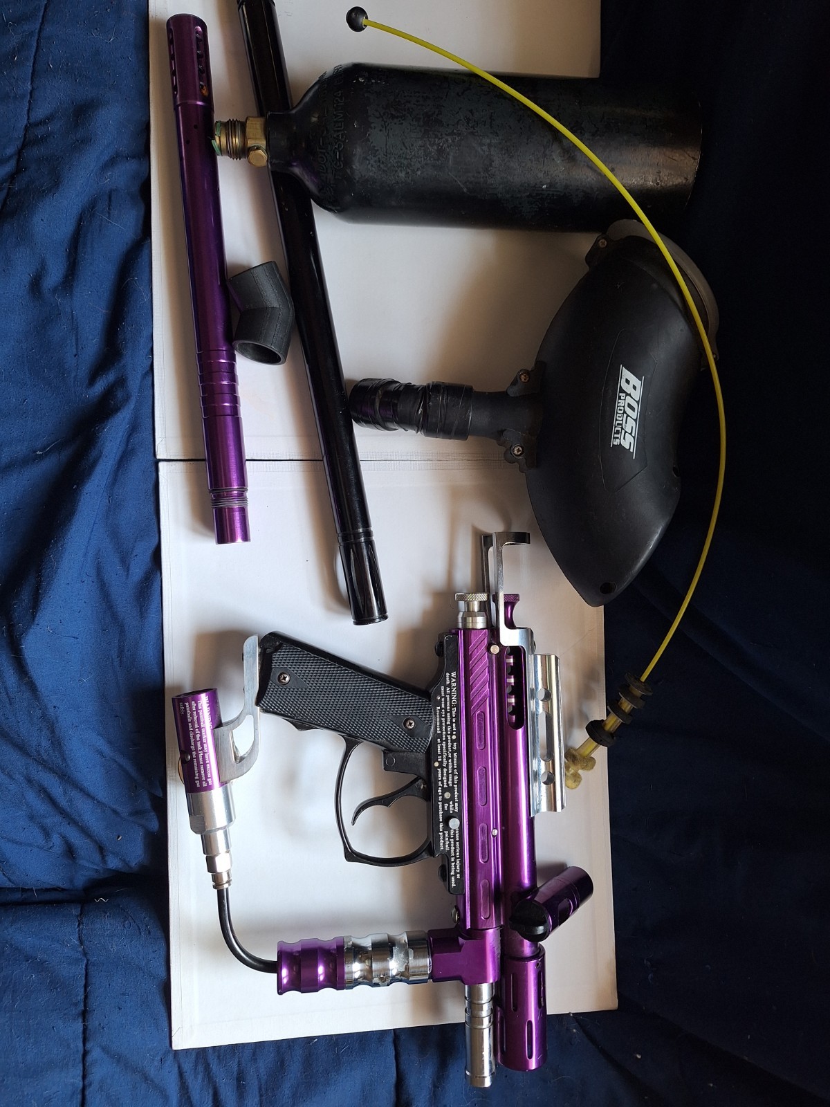 Spyder Shutter Semi-Auto Cal 68 Java Edition Paintball Marker Purple Untested