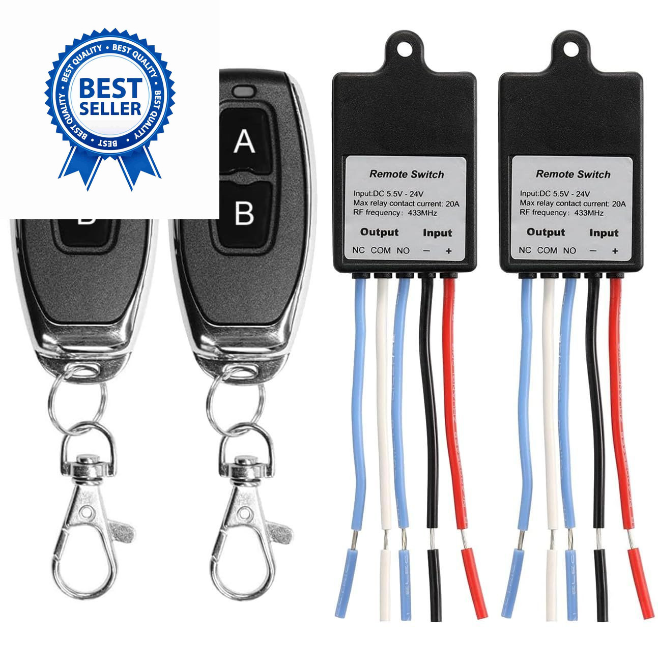 QIACHIP Mini Wireless Remote Control Switch DC 6V 12V 24V 1CH Channel RF...