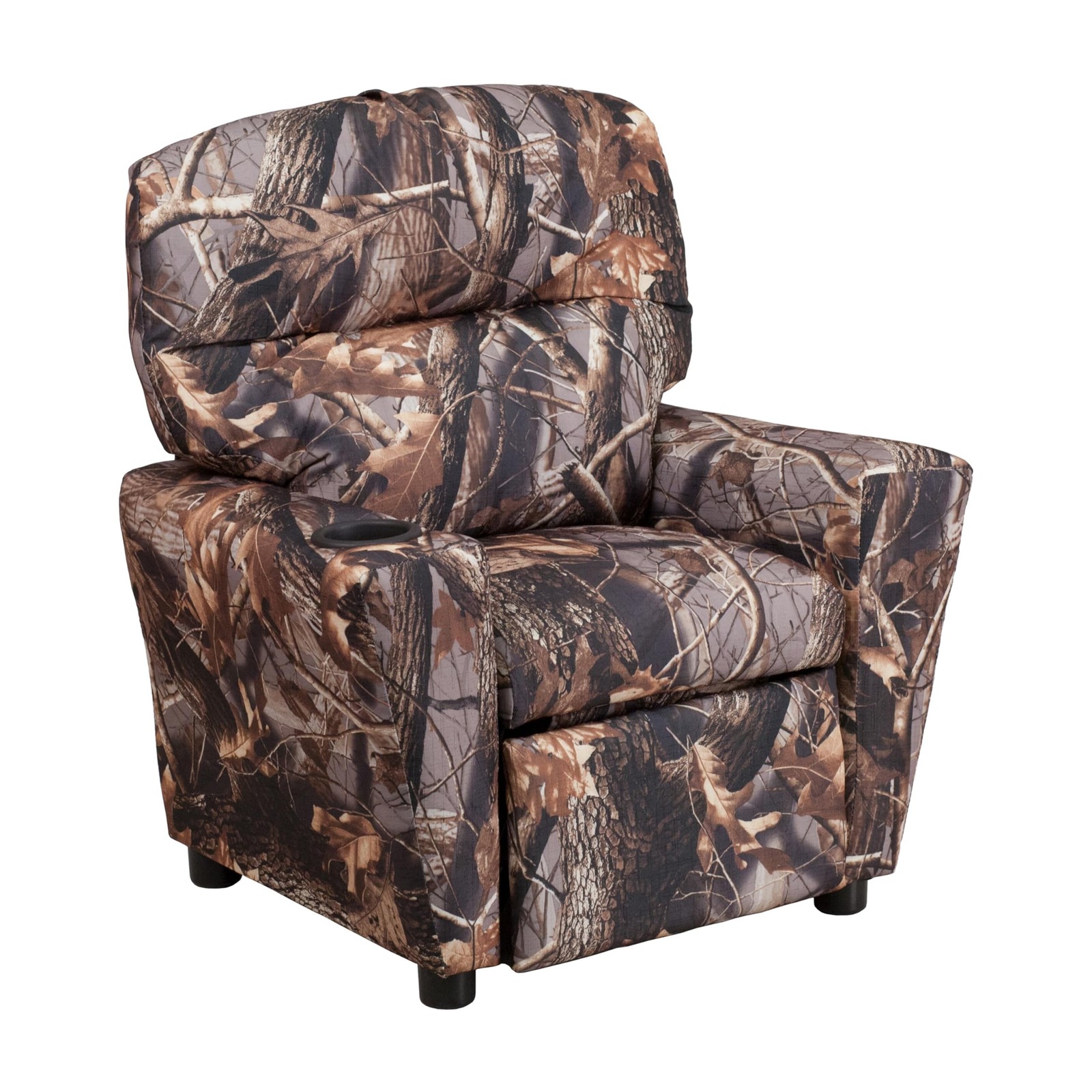 Flash Furniture Chandler Vinyl Kids Recliner with Cup Holder and Safety Recli...