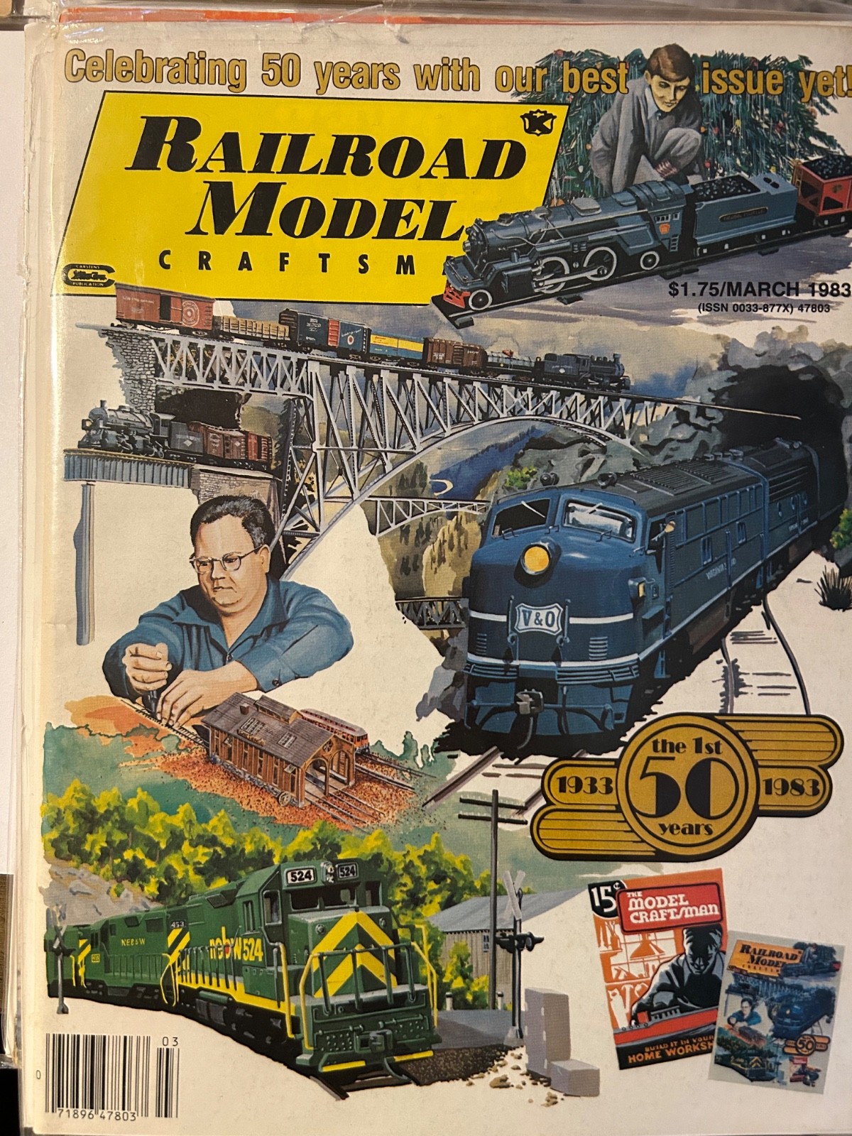 Lot of 6 Vintage Model Train Magazines 1950s–1970s – HO Layout Hobby Railroad