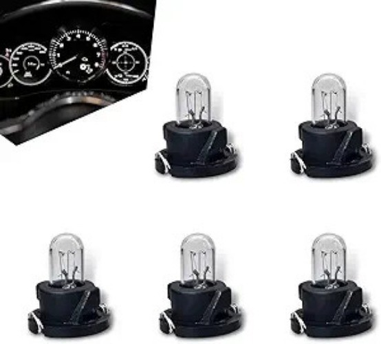 5 PCS Automotive Dashboard Light, T5 High Temperature Res Color: White #DB1401