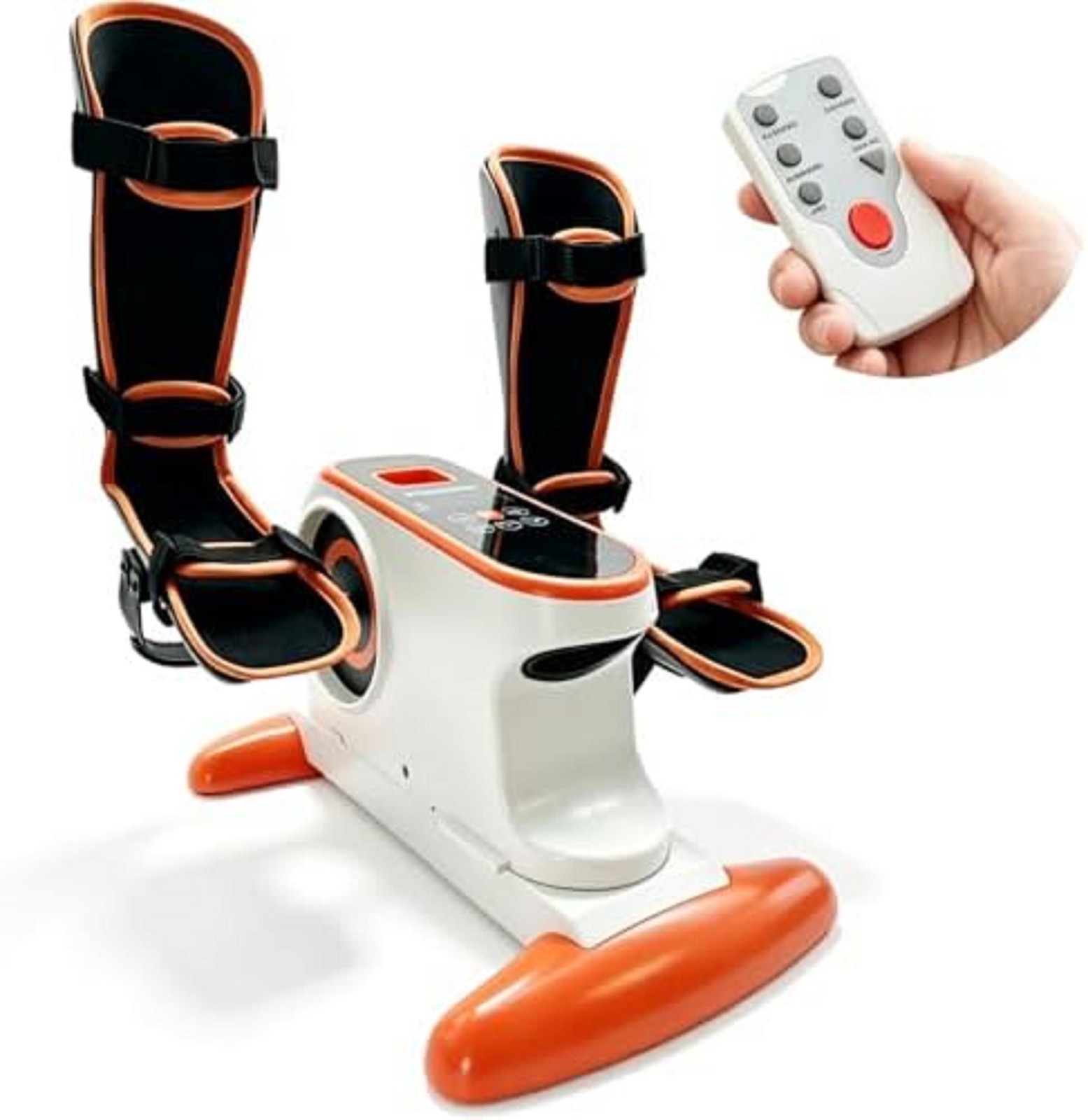 Electric Pedal Exercise Bike with Leg Support, 2-in-1 Motorized Exerciser for Se