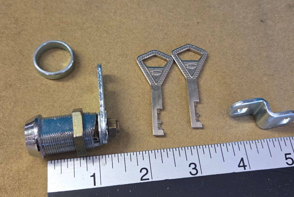 Abloy cam lock 1-1/8" long w/ 2 working keys - High security - made Finland
