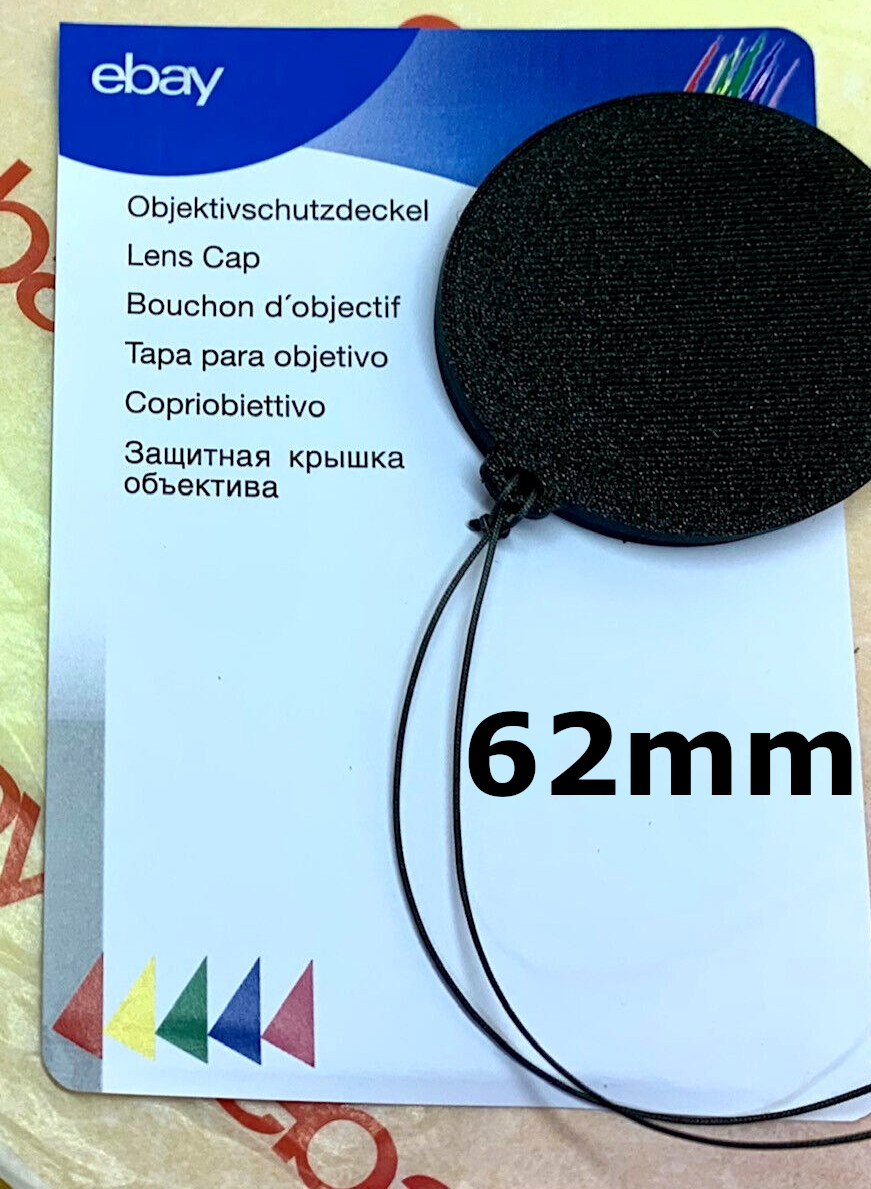 Slip On FRONT LENS CAP 62mm+HOLDER for 62mm outside diameter applications, GR