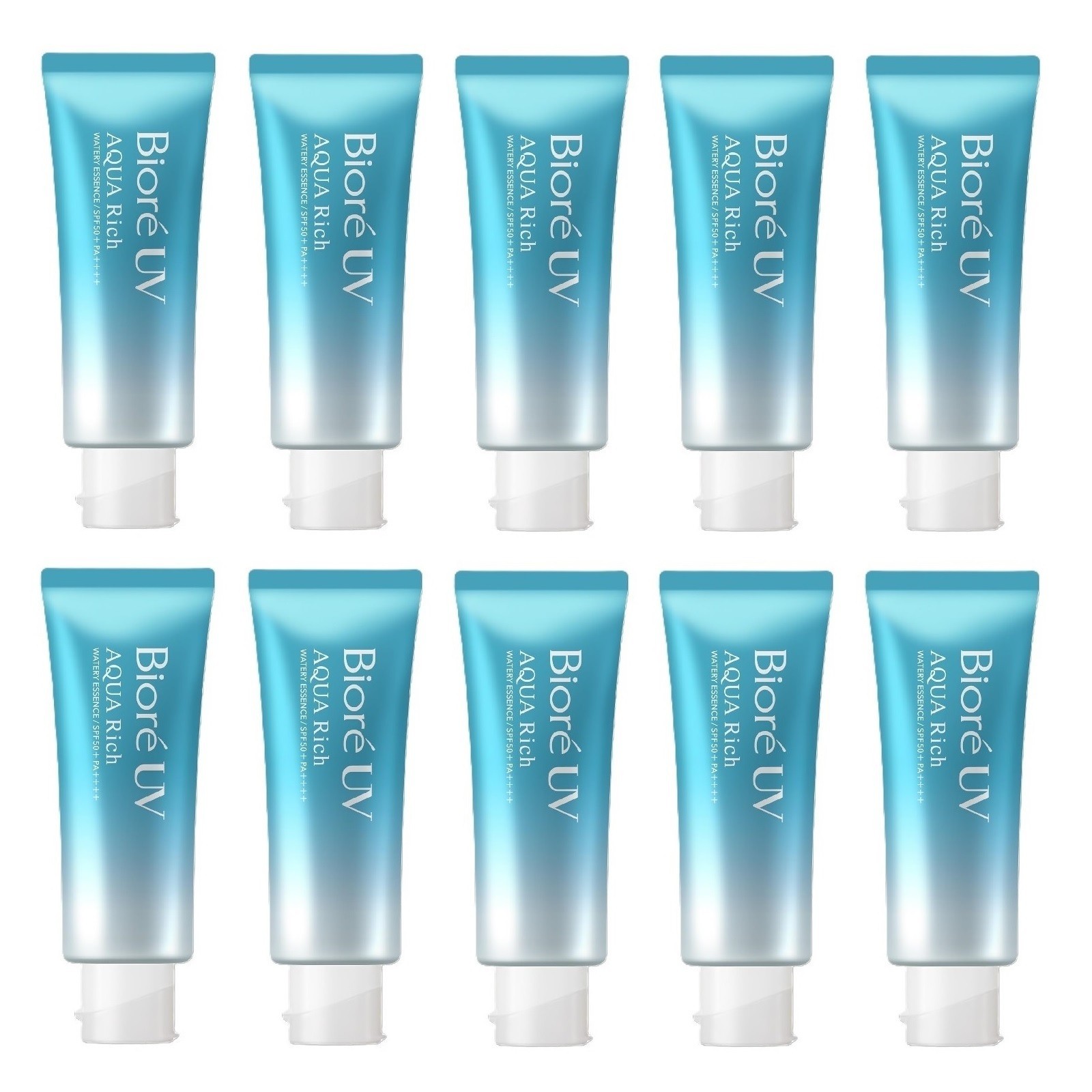 [US Seller]Biore UV AQUA Rich Watery Essence 2.46floz(70g) Set Of 10