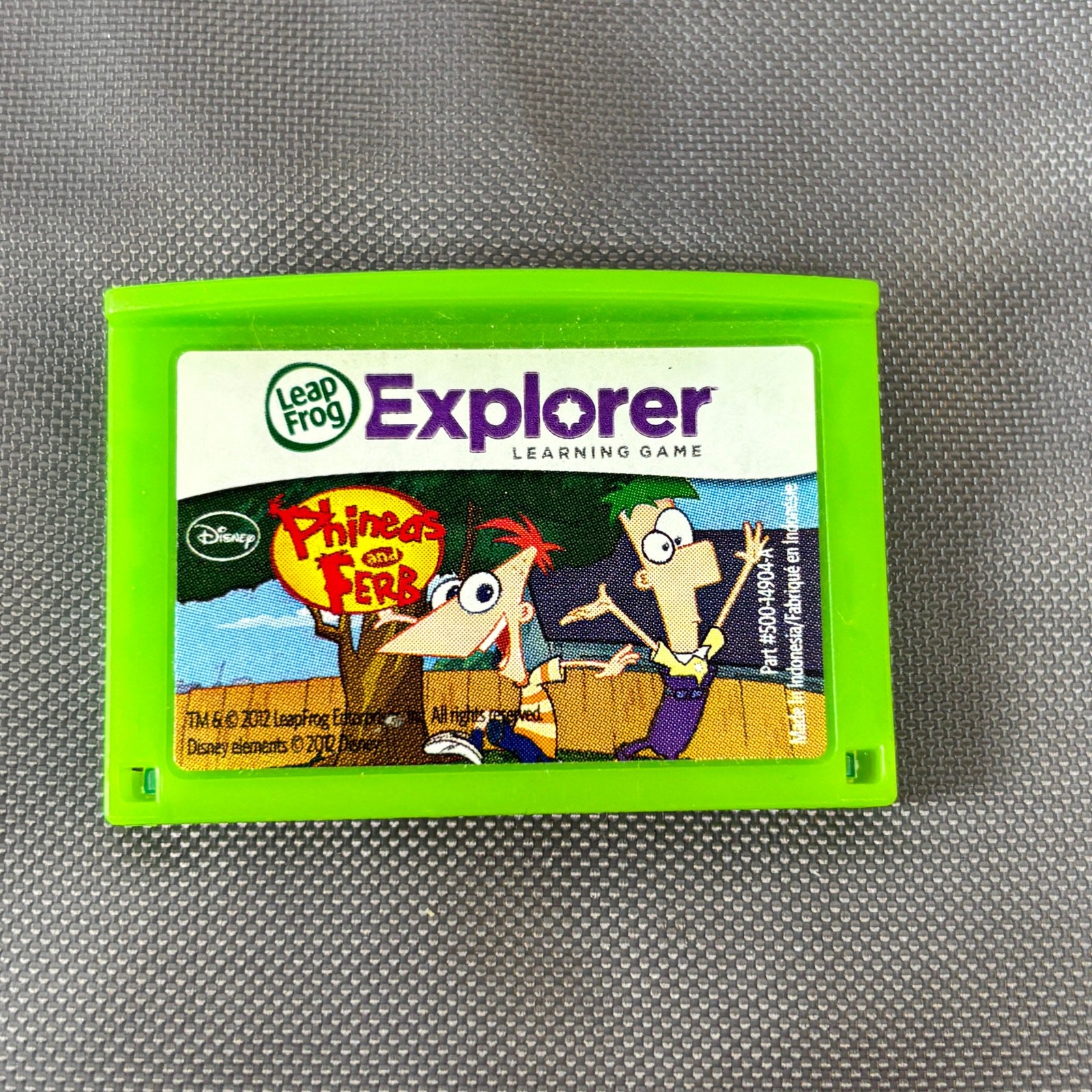Phineas And Ferb Video Game Cartridge Leap Frog Explorer 2012 Leapster