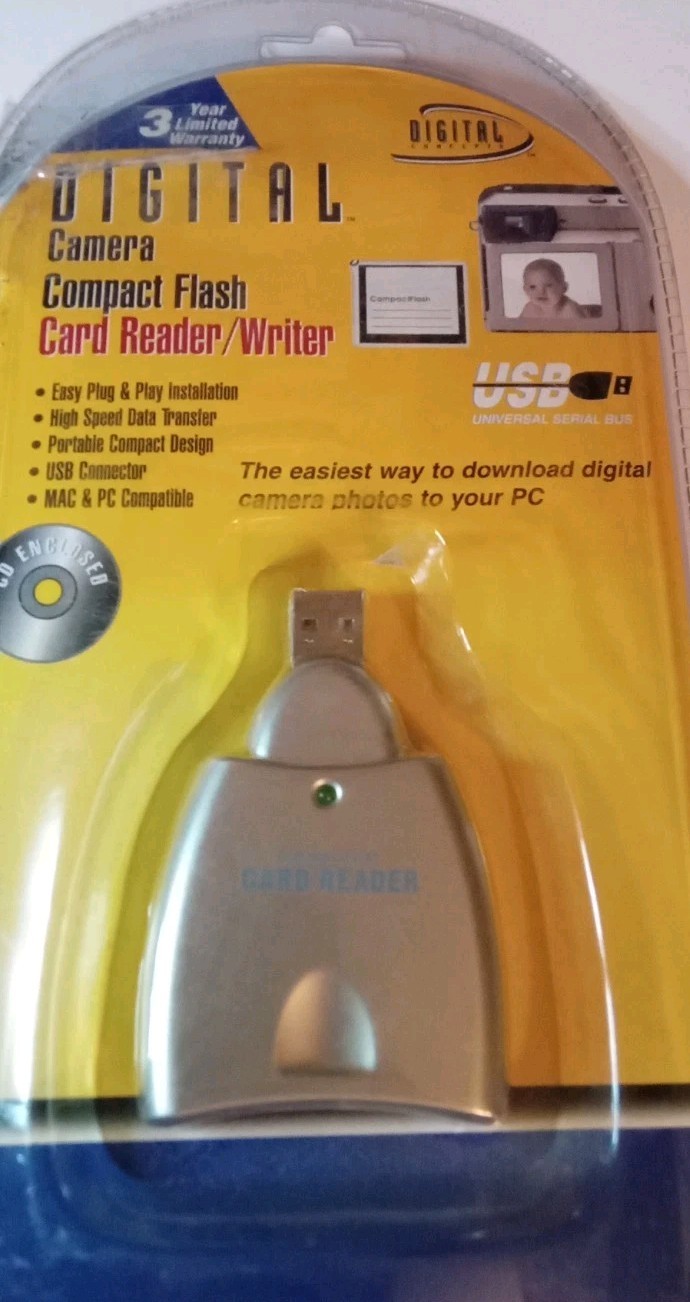 DIGITAL CONCEPTS CAMERA COMPACT FLASH MULTIMEDIA CARD READER/WRITER (READ)