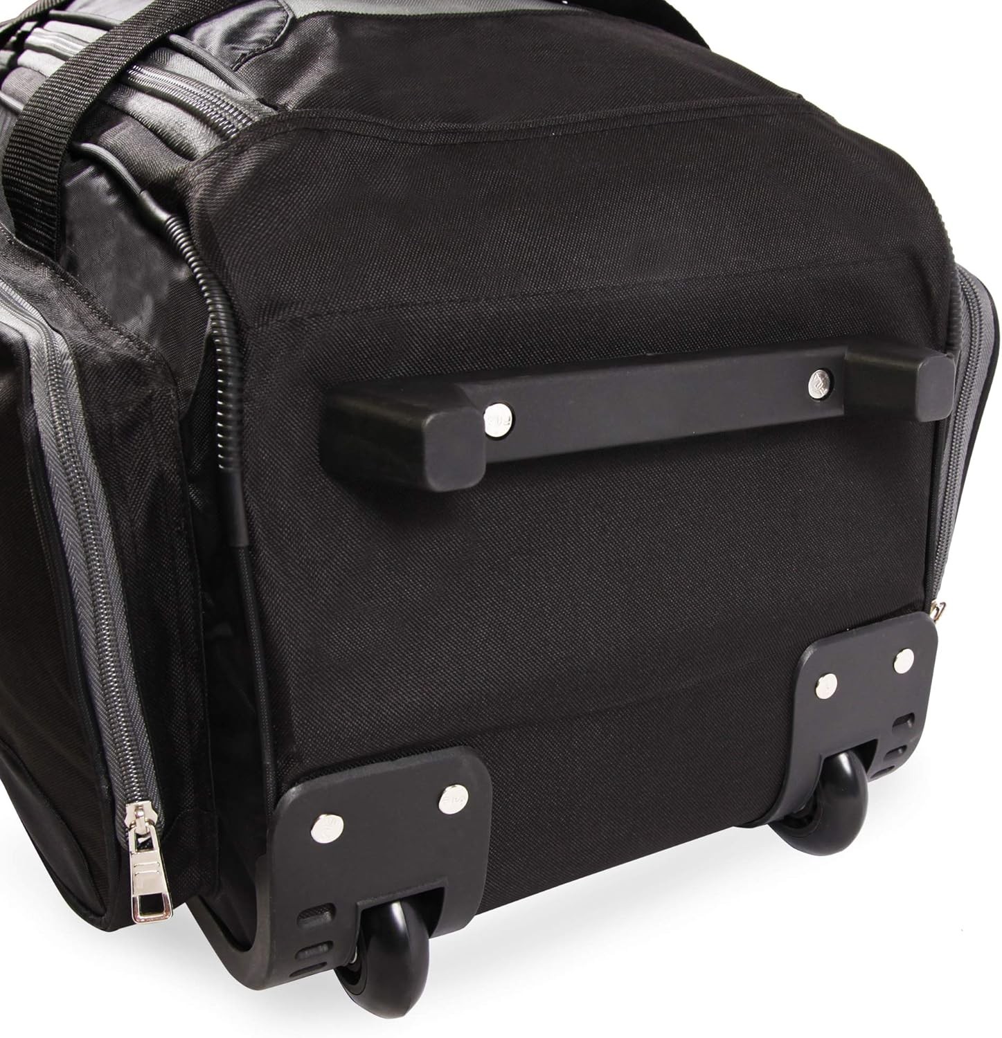 22" Lightweight Carry On Rolling Duffel Bag, Black