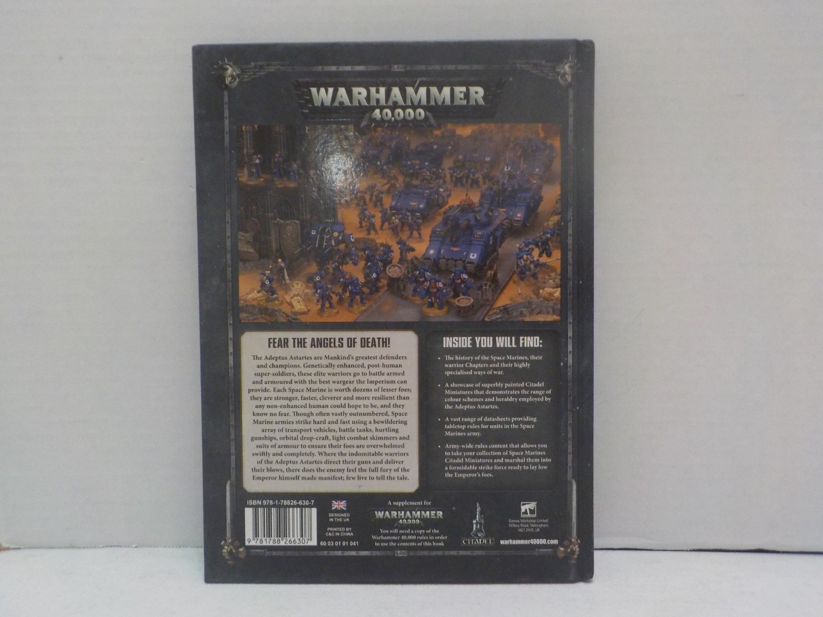 G603 Warhammer 40k: Codex: Space Marines Hardcover: 2019