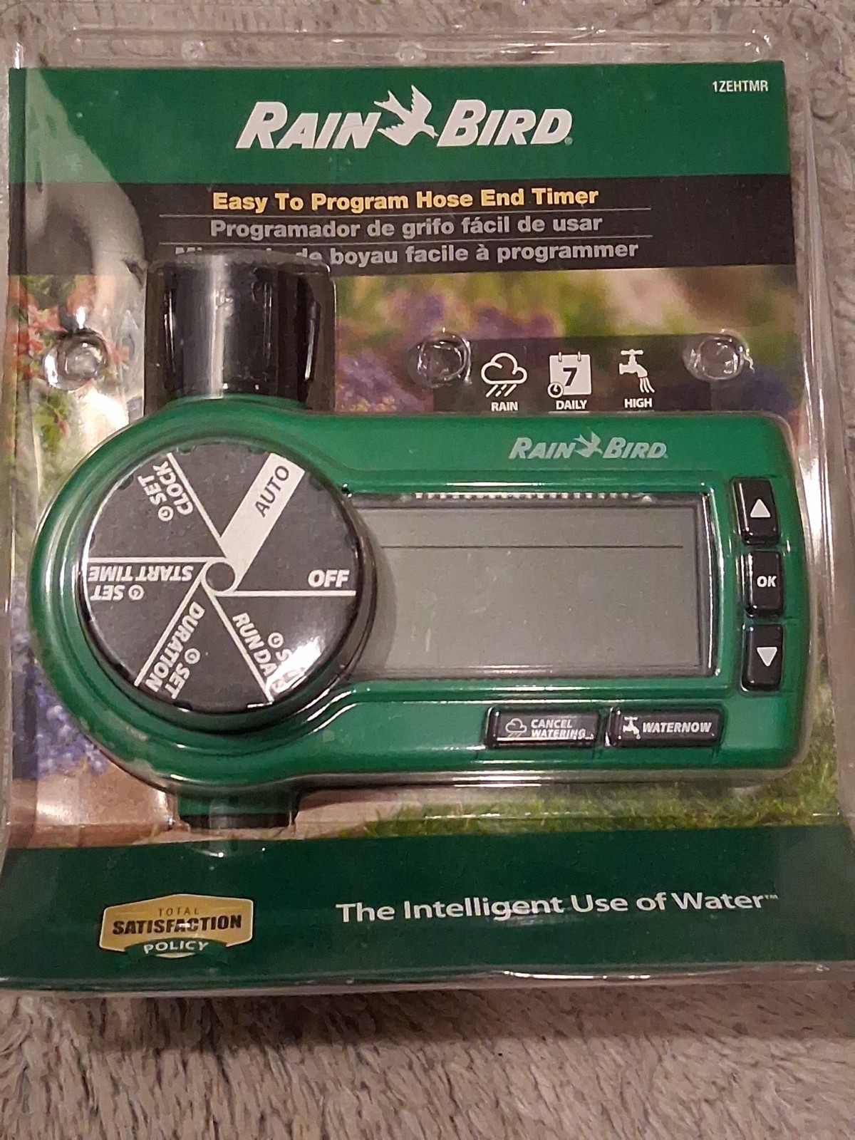 Rain Bird 1ZEHTMR 7-Day Setting Electronic Digital Hose End Timer, One Zone