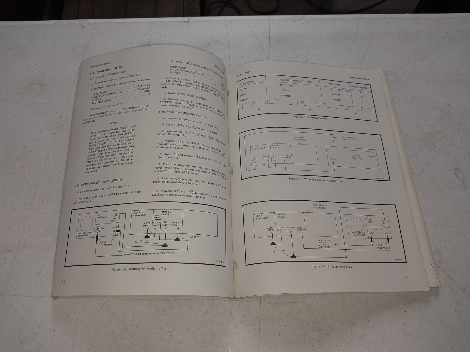 Original HP 1930A Pseudo Random Binary Sequence Generator O & S manual