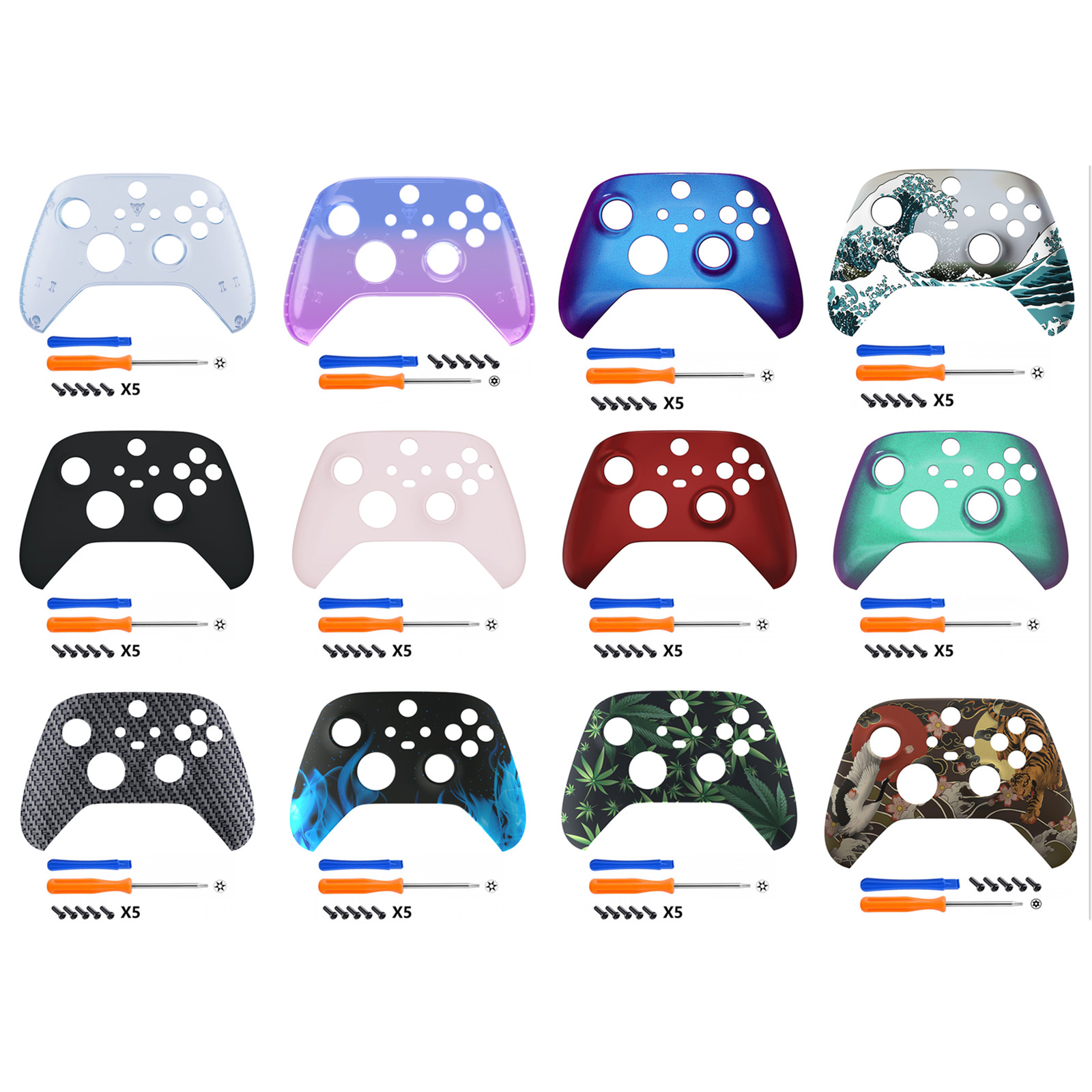 Top Shell Cover Faceplate Replacement for Xbox Series X / S Controller 70 Styles
