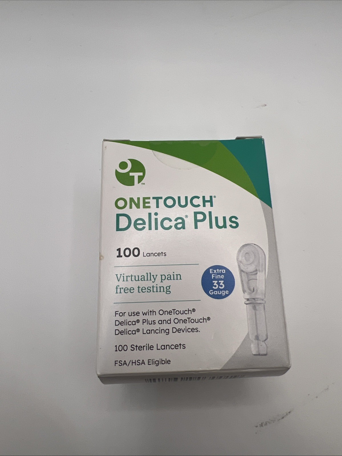 OneTouch Delica Plus Lancets 33 Gauge Extra Fine 100 Lancets Exp 2028