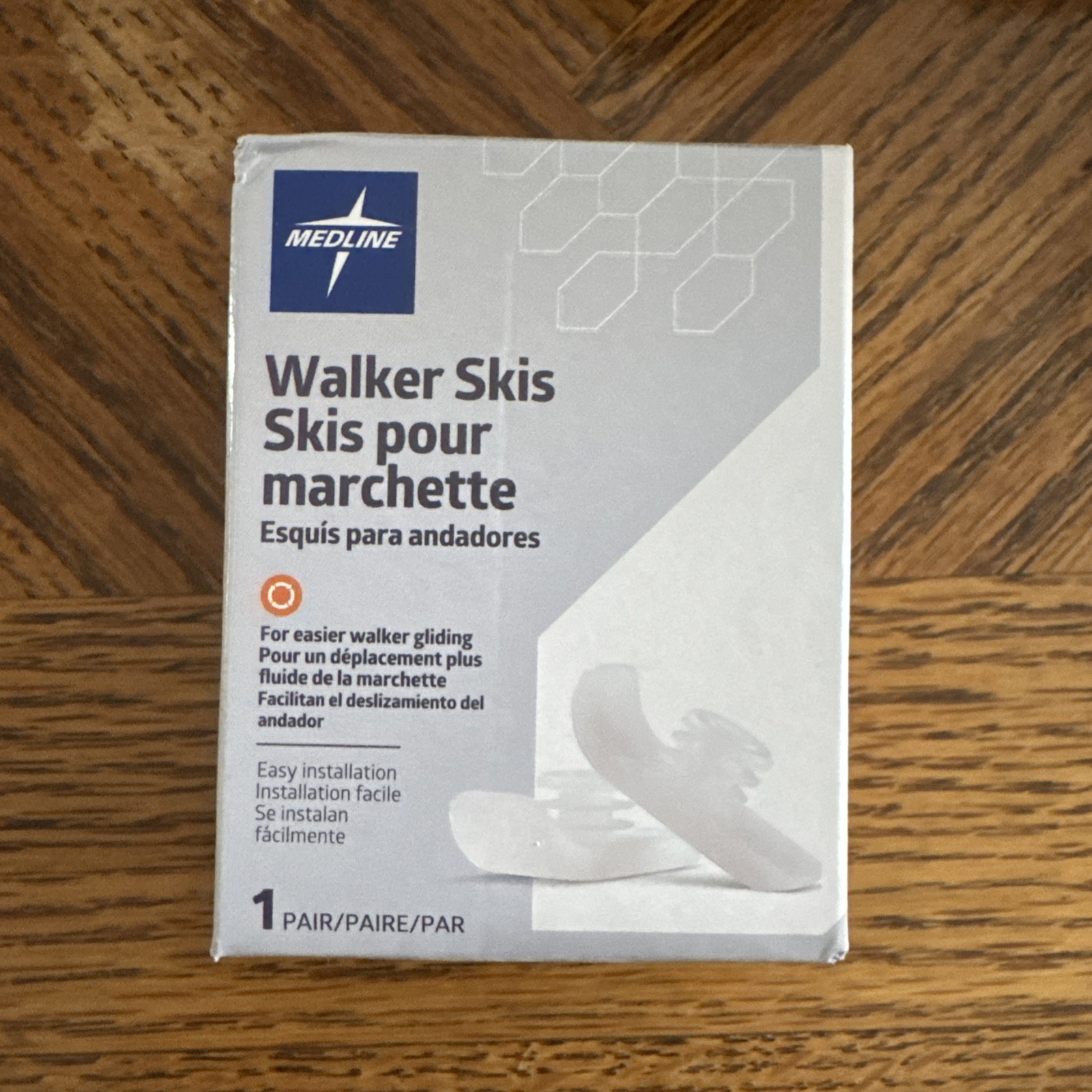 Medline Ski Gliders for Walkers NIB