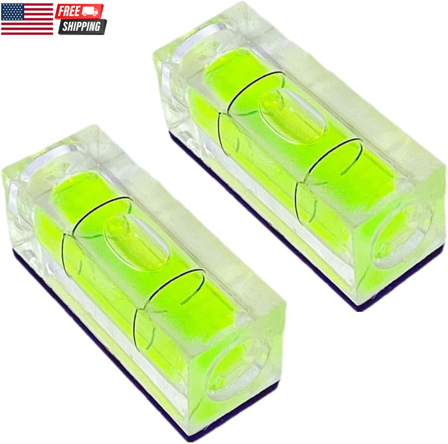 2Pcs Bubble Spirit Level with Magnetic Base 15X15X40Mm Single Line Small Square