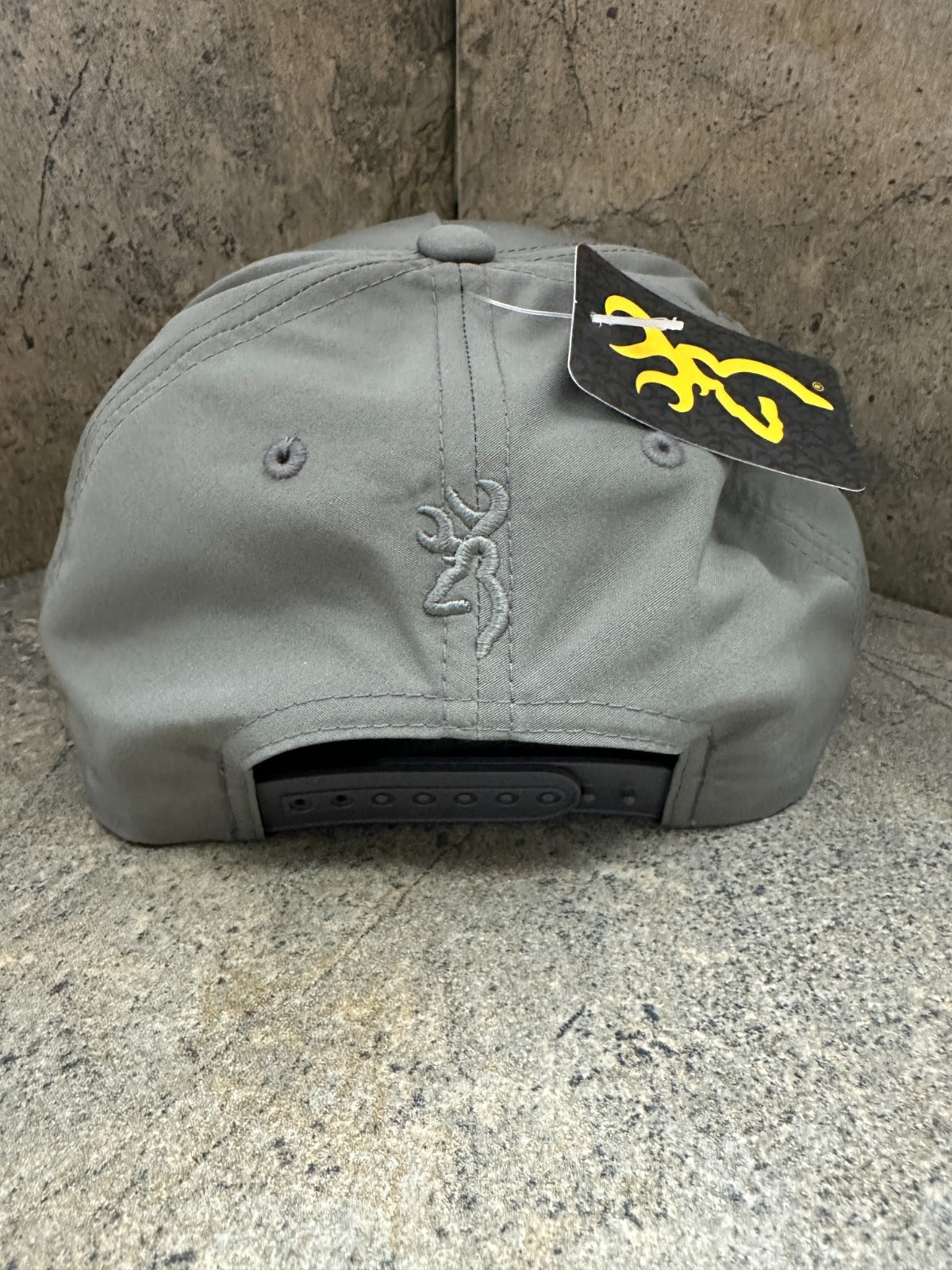 Browning Ghost Baseball Cap 308029791 Snapback Mid Profile Mesh Back Gray