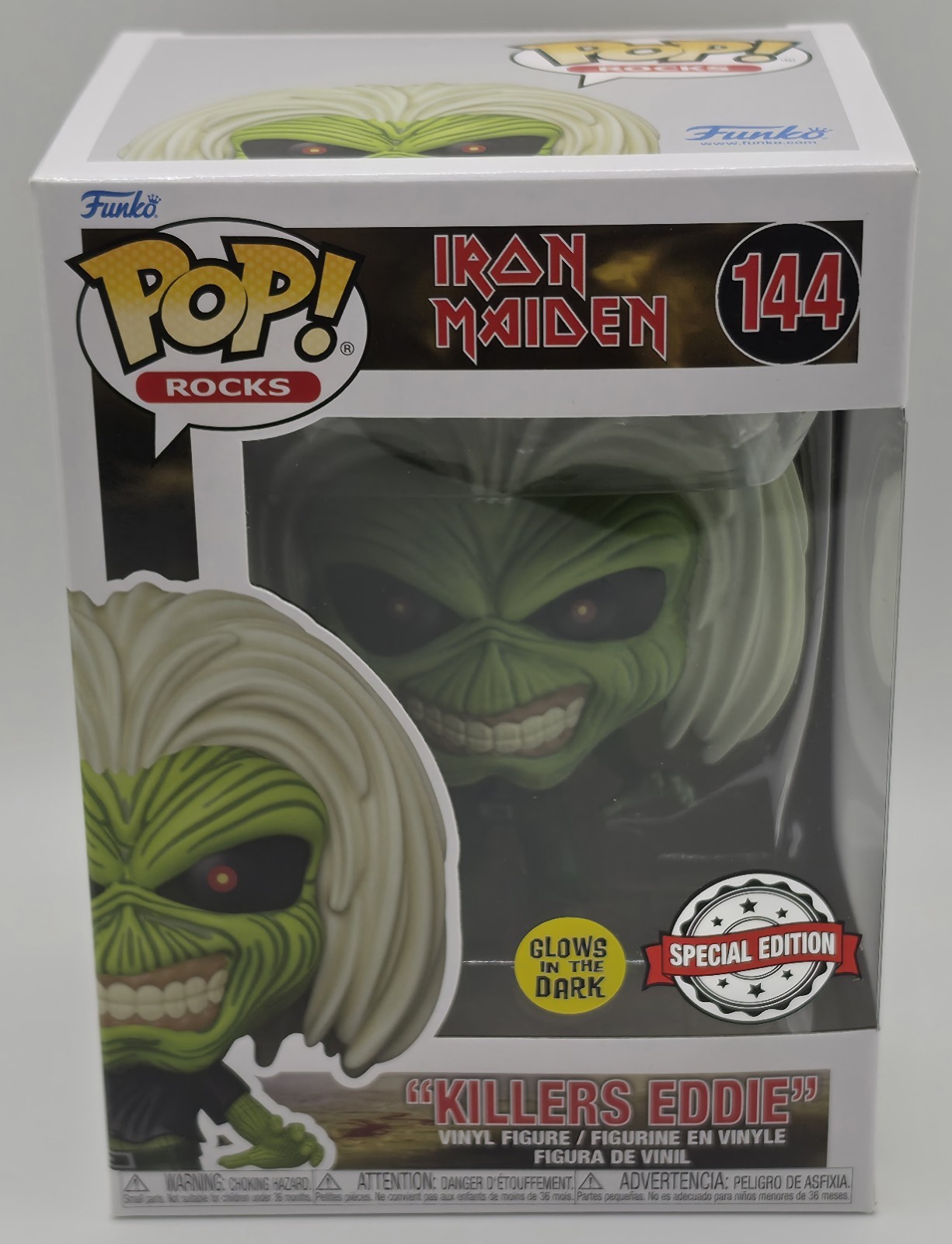 Killers Eddie #144 Funko Pop! Rocks Iron Maiden (GITD Special Edition) Minty 🔥