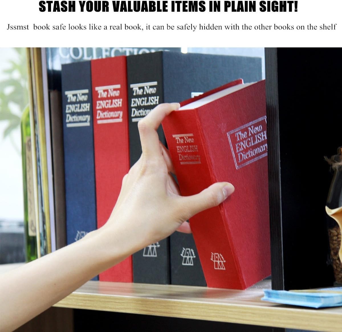 Small Metal Book Safe with Combination Lock - Secure Your Valuables Elegantly