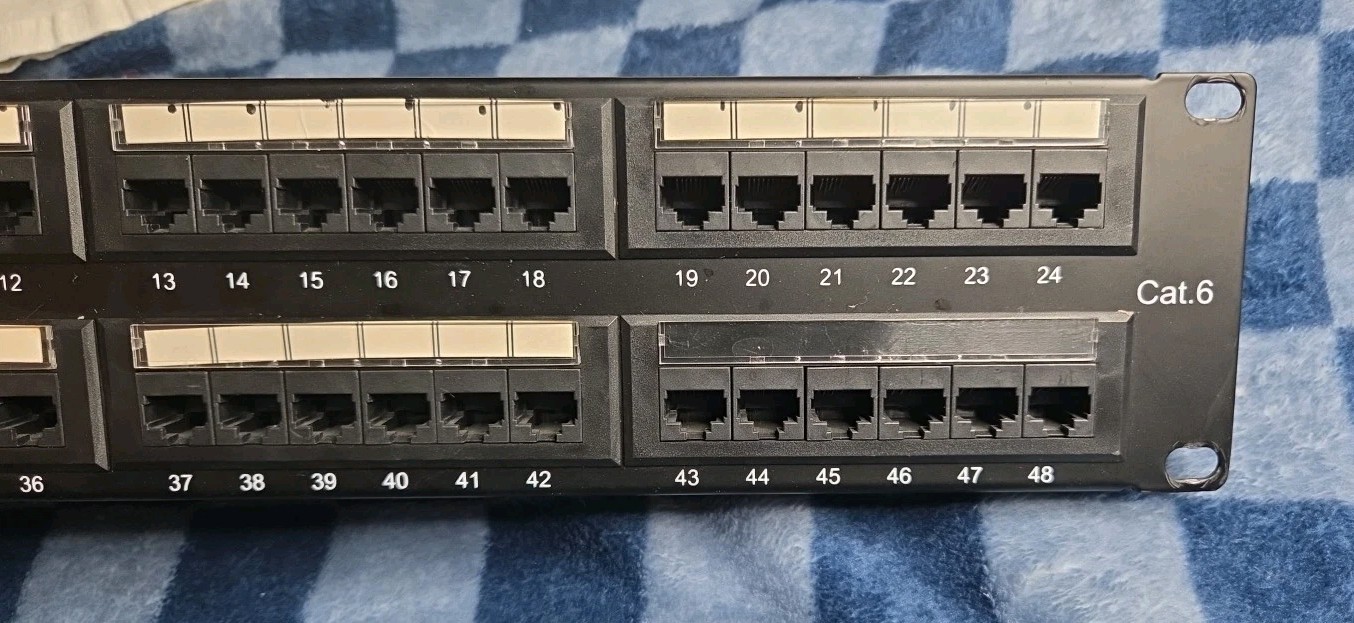TRENDnet 48-Port Cat6 Unshielded Patch Panel TC-P48C6, Black