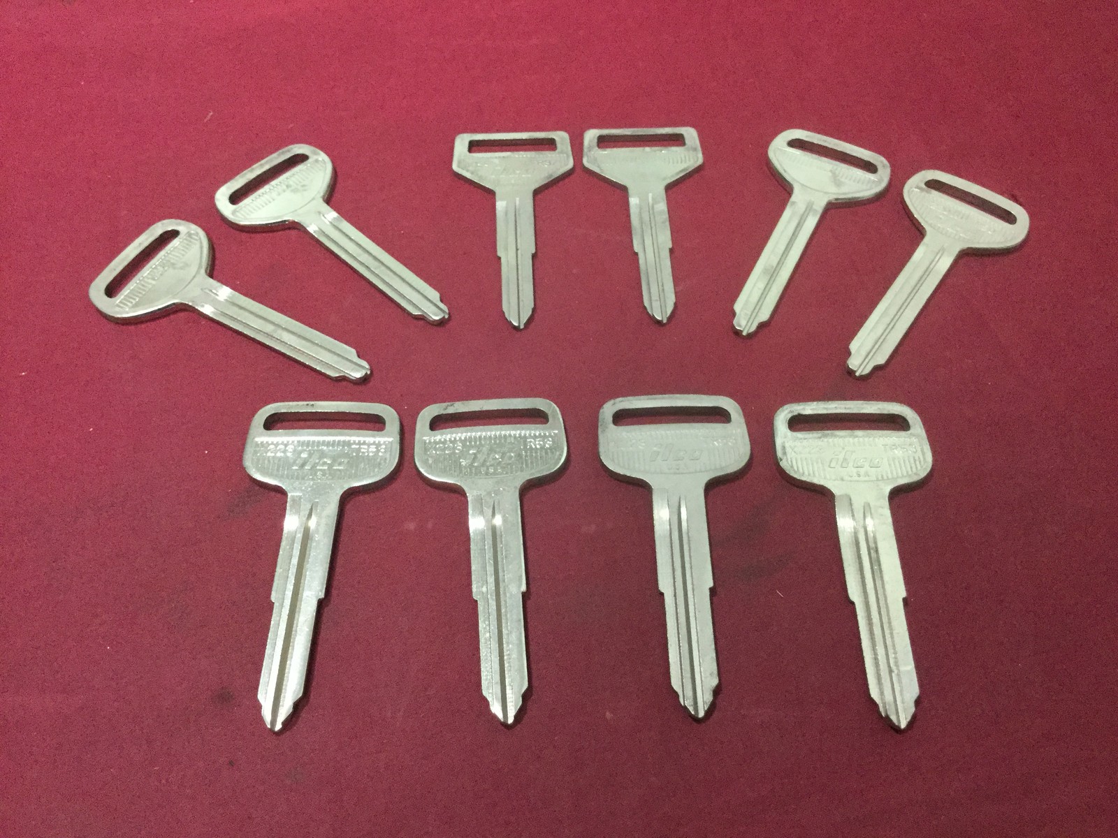 Toyota by Ilco X159, X220, X223 Automotive Key Blanks, Set of 10 - Locksmith