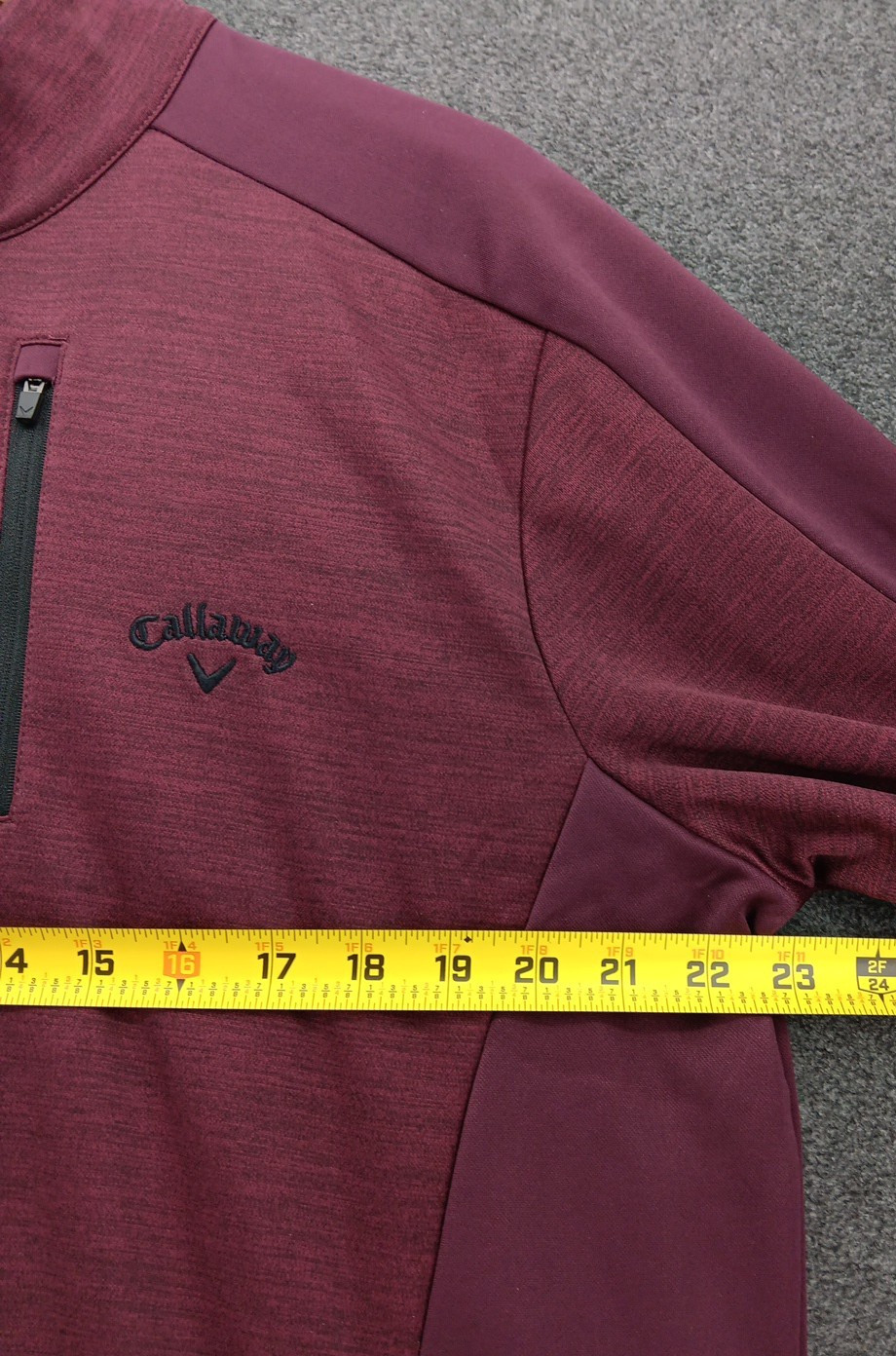 Callaway Men's 1/4 Zip Pullover Performance Mock Neck Size Medium Chest Pocket